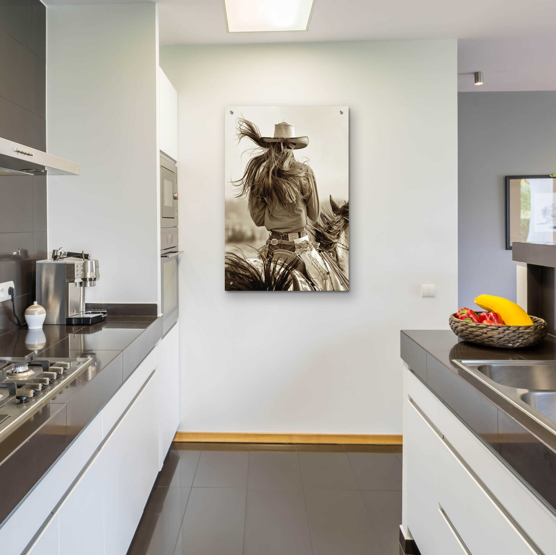 Epic Art 'Cowgirl' by Lisa Dearing, Acrylic Glass Wall Art,24x36