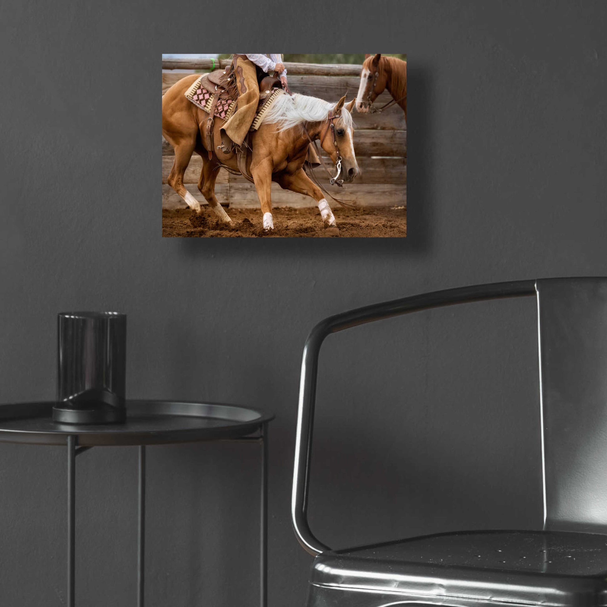 Epic Art 'Cutting Horses' by Lisa Dearing, Acrylic Glass Wall Art,16x12