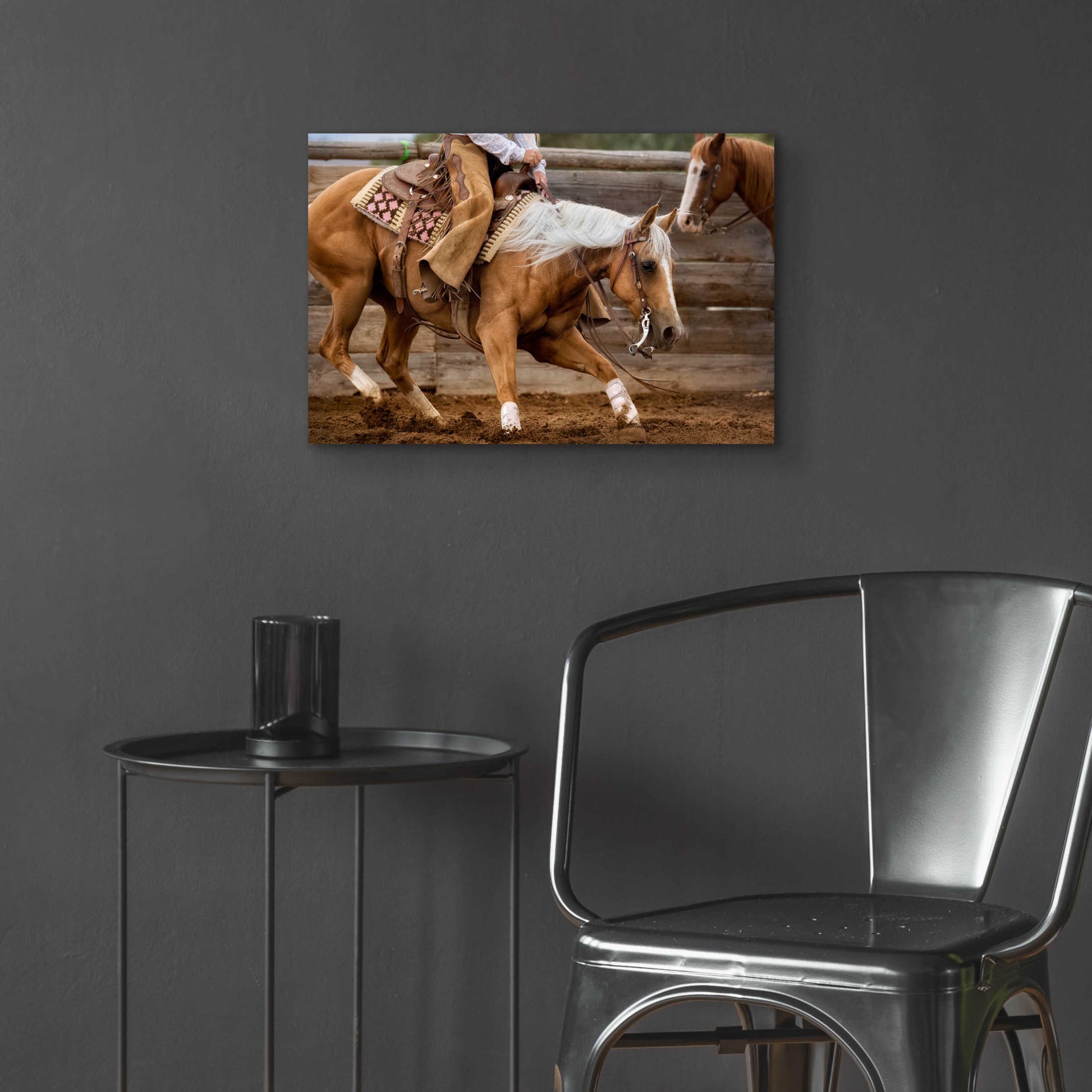 Epic Art 'Cutting Horses' by Lisa Dearing, Acrylic Glass Wall Art,24x16