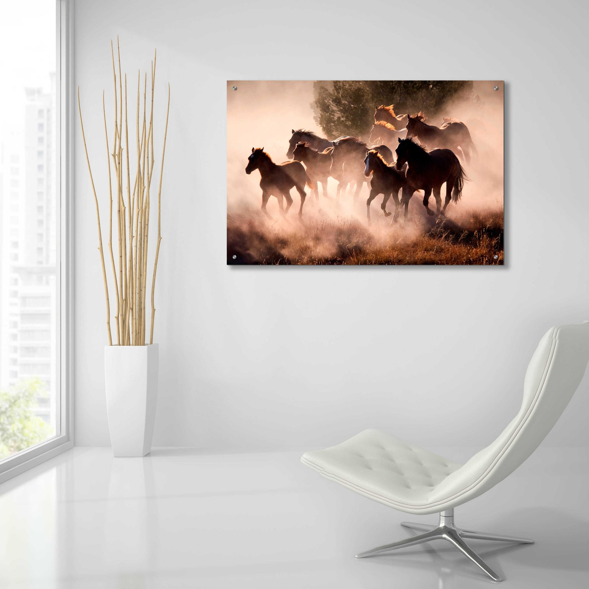 Epic Art 'Horses' by Lisa Dearing, Acrylic Glass Wall Art,36x24