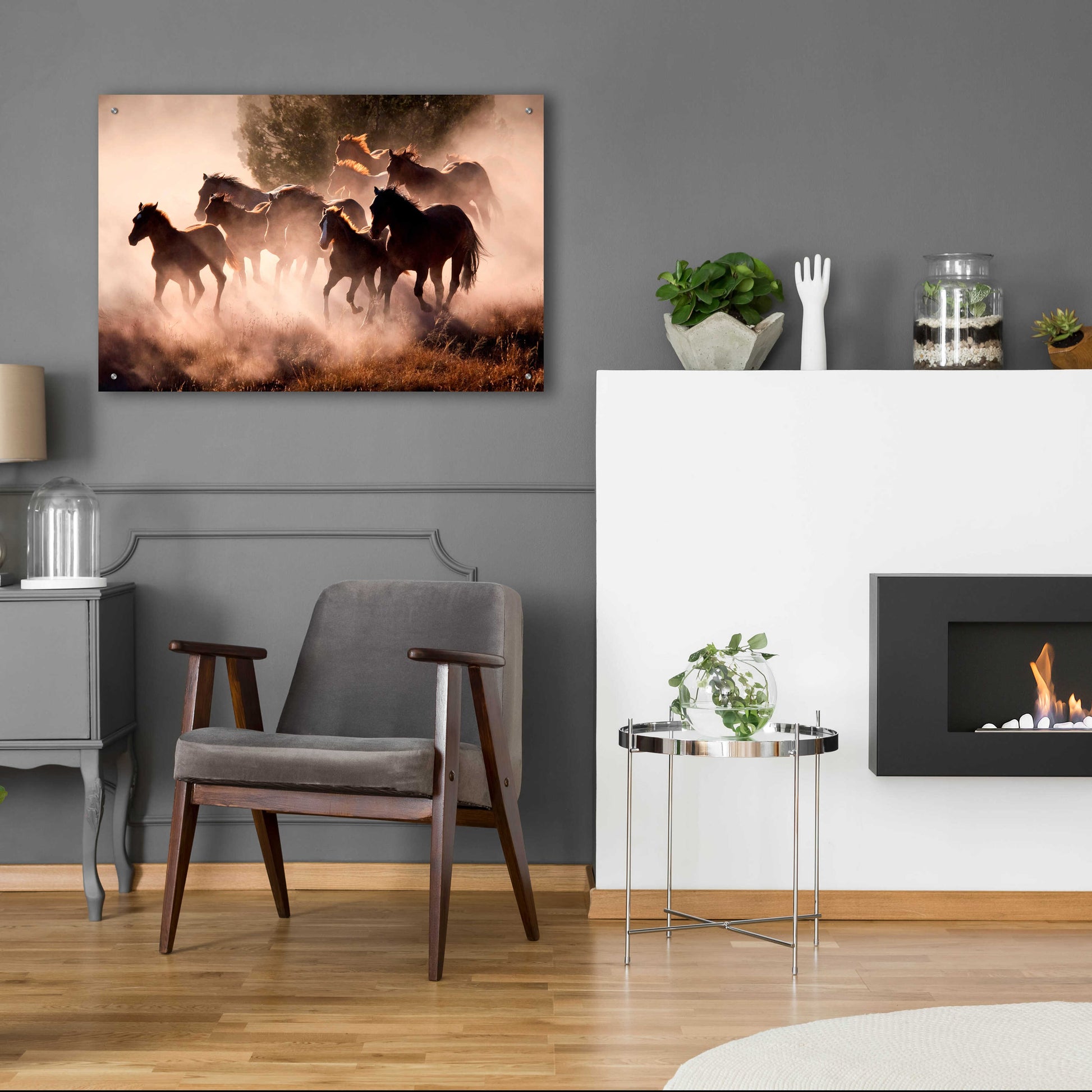 Epic Art 'Horses' by Lisa Dearing, Acrylic Glass Wall Art,36x24