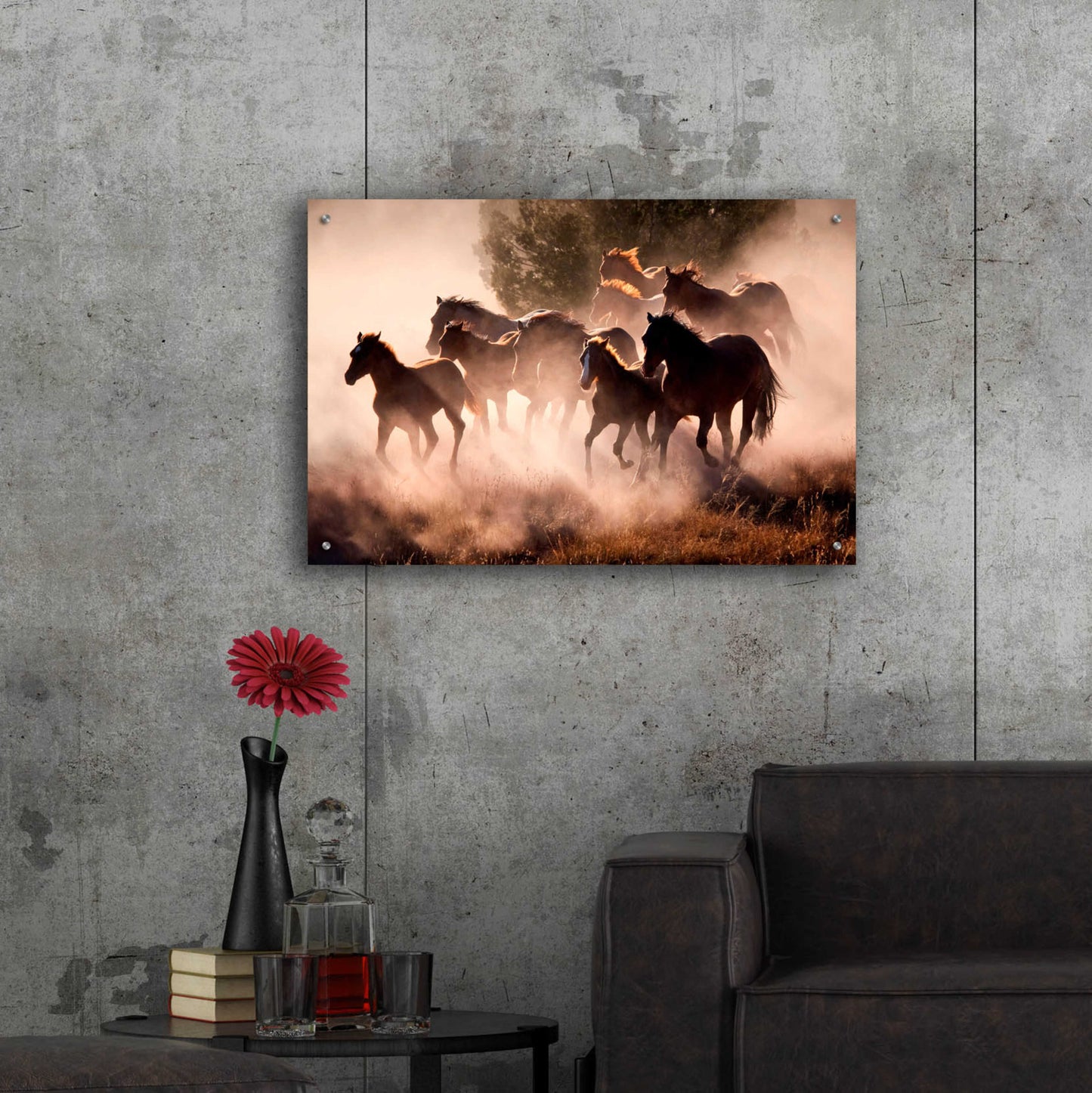 Epic Art 'Horses' by Lisa Dearing, Acrylic Glass Wall Art,36x24