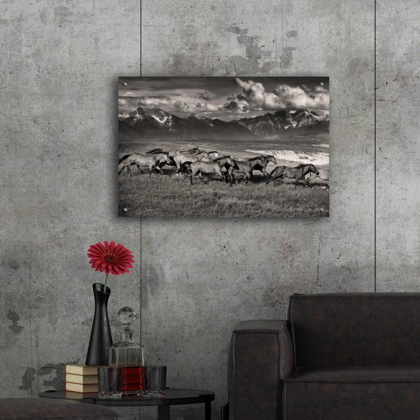 Epic Art 'Mountain Range Mavericks' by Lisa Dearing, Acrylic Glass Wall Art,36x24