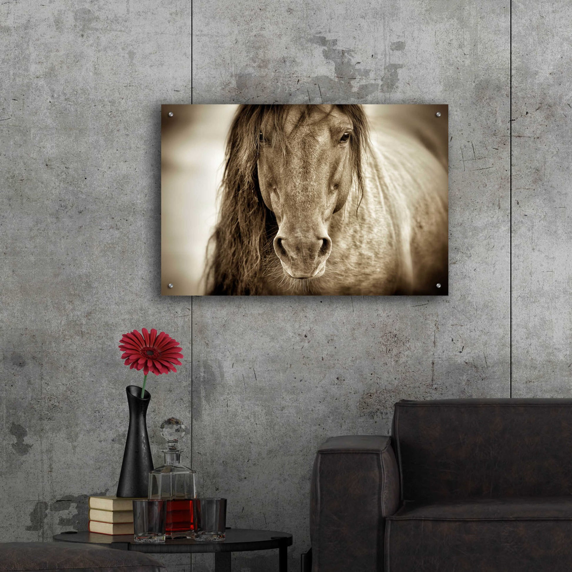 Epic Art 'Mustang Sally' by Lisa Dearing, Acrylic Glass Wall Art,36x24