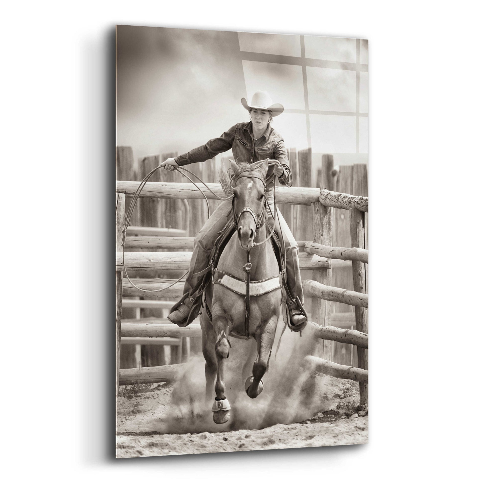 Epic Art 'Ride ‘Em Cowgirl' by Lisa Dearing, Acrylic Glass Wall Art,12x16