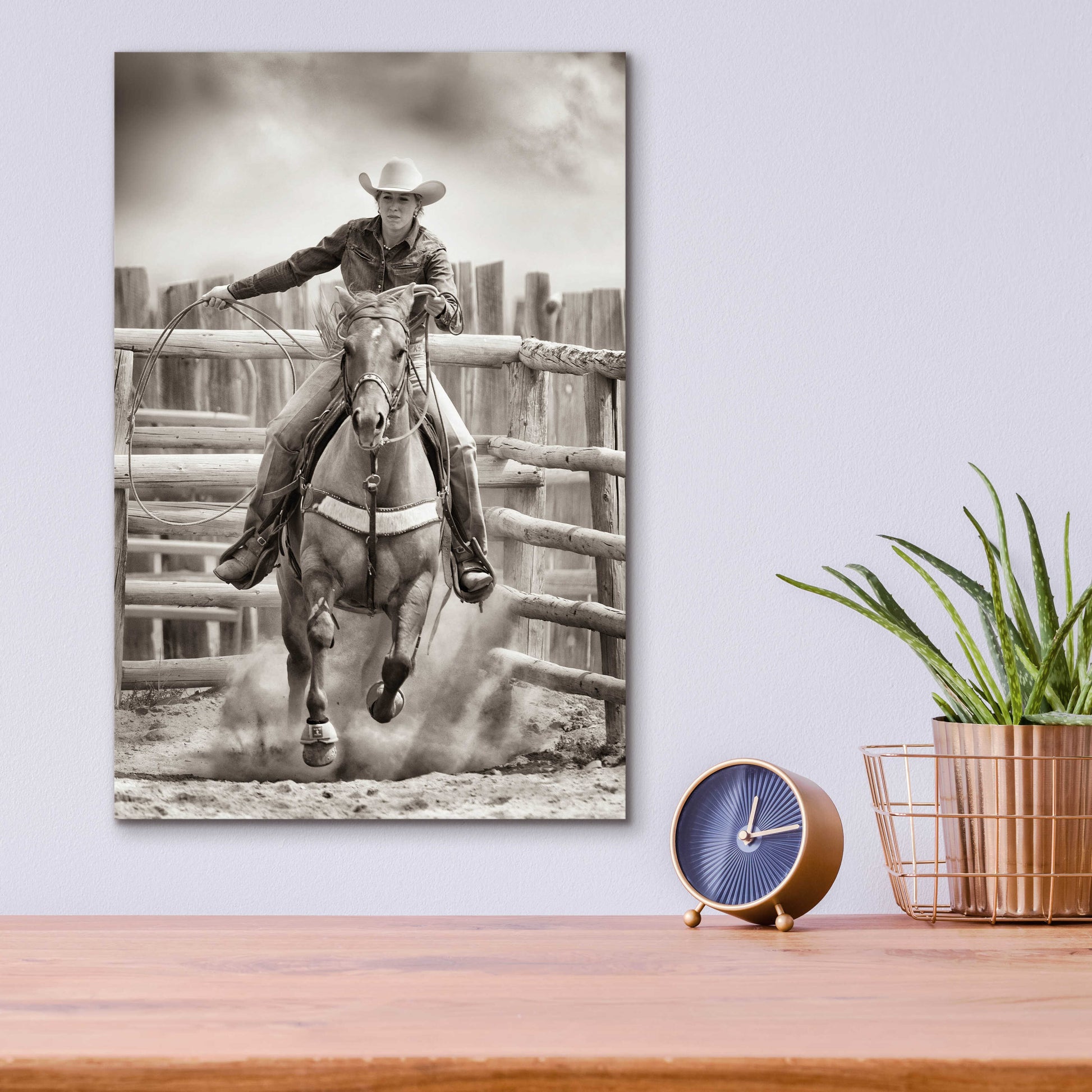 Epic Art 'Ride ‘Em Cowgirl' by Lisa Dearing, Acrylic Glass Wall Art,12x16