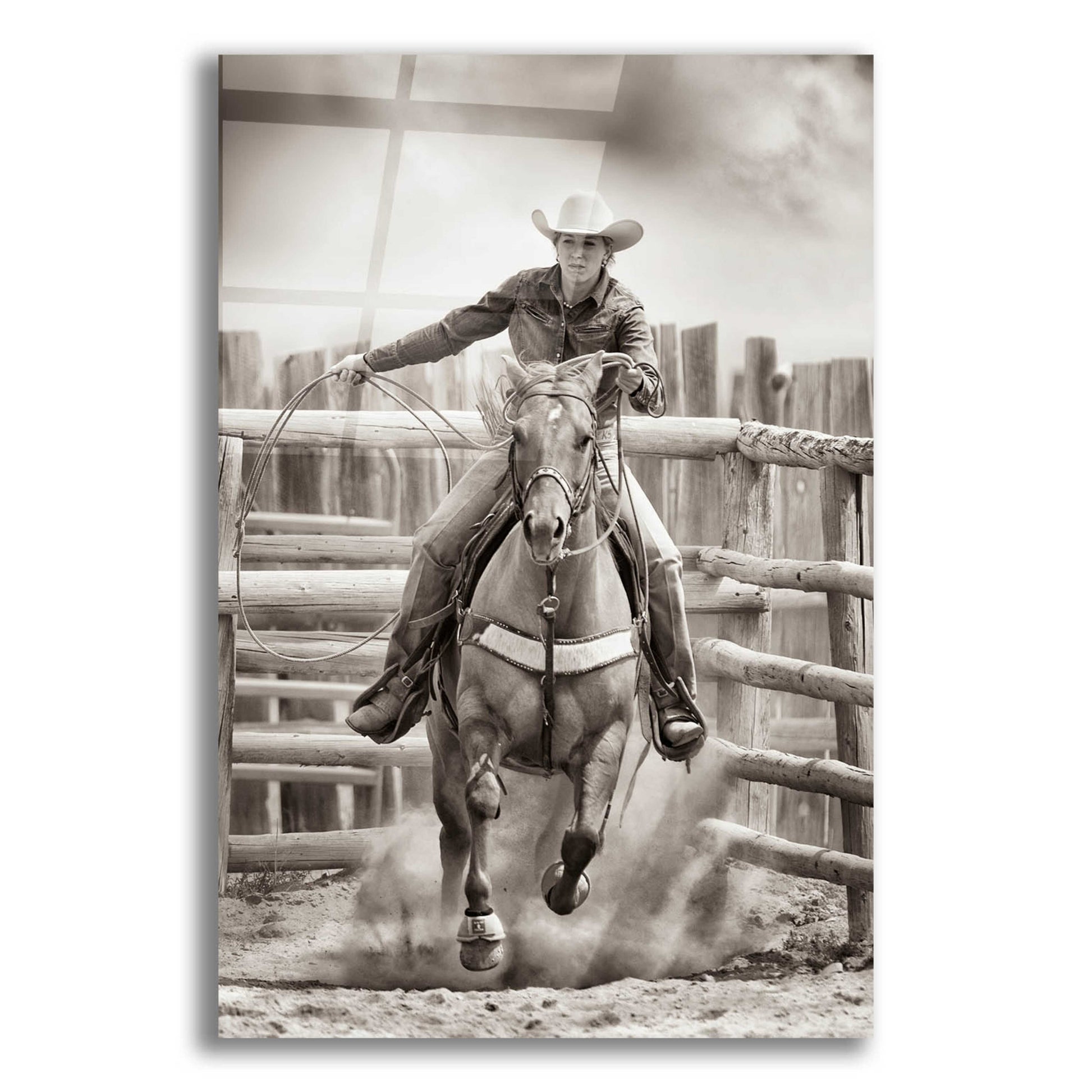 Epic Art 'Ride ‘Em Cowgirl' by Lisa Dearing, Acrylic Glass Wall Art,12x16