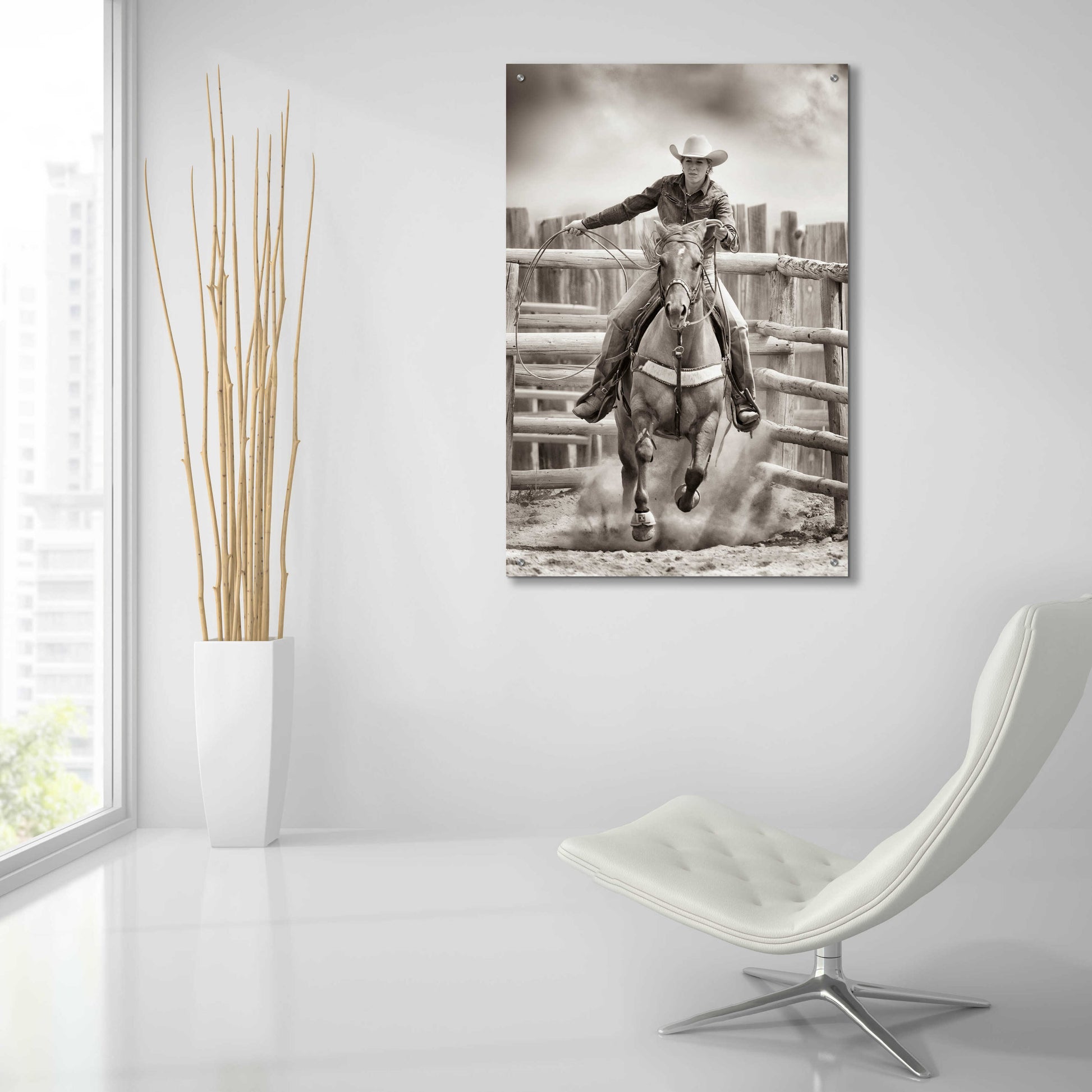 Epic Art 'Ride ‘Em Cowgirl' by Lisa Dearing, Acrylic Glass Wall Art,24x36