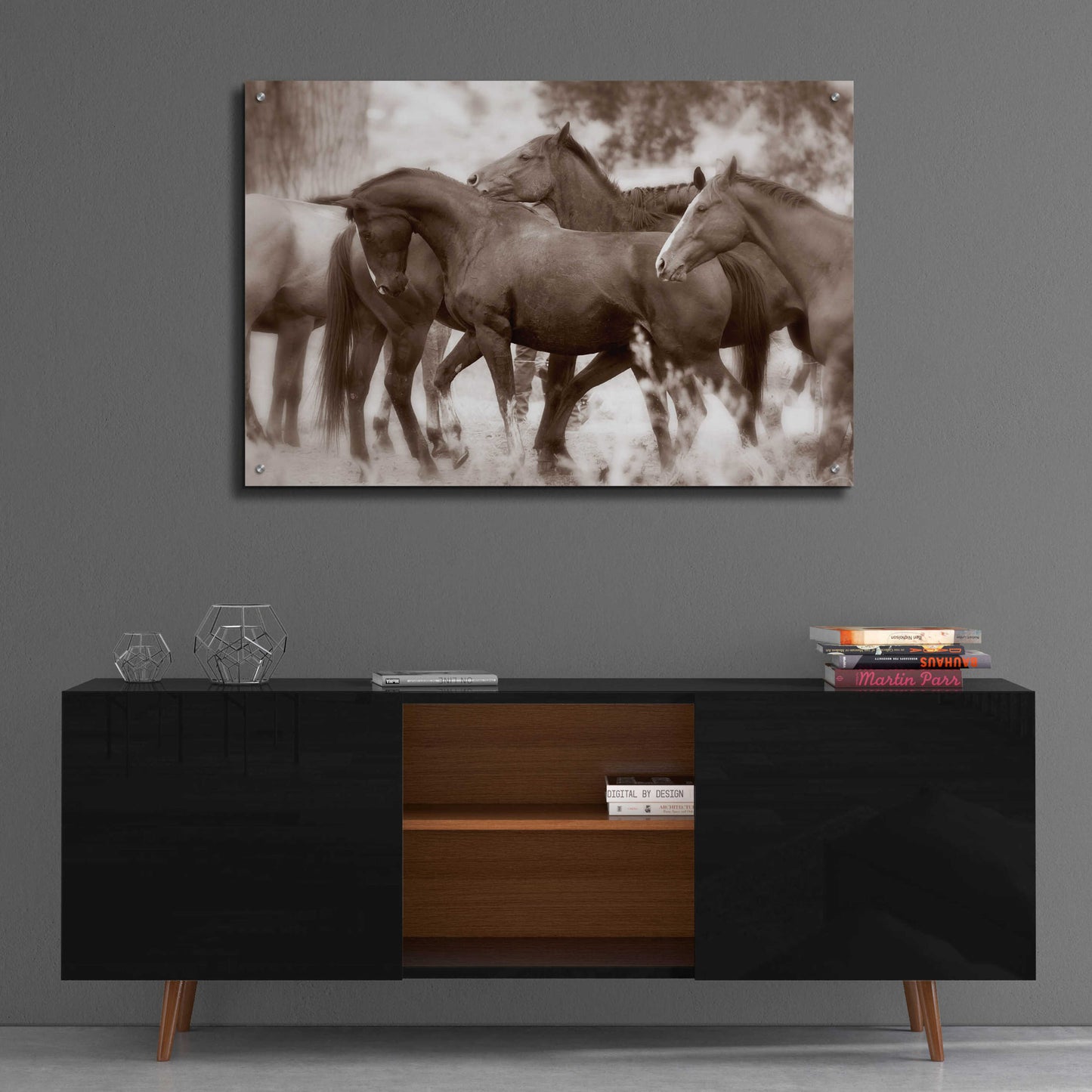 Epic Art 'The Herd' by Lisa Dearing, Acrylic Glass Wall Art,36x24