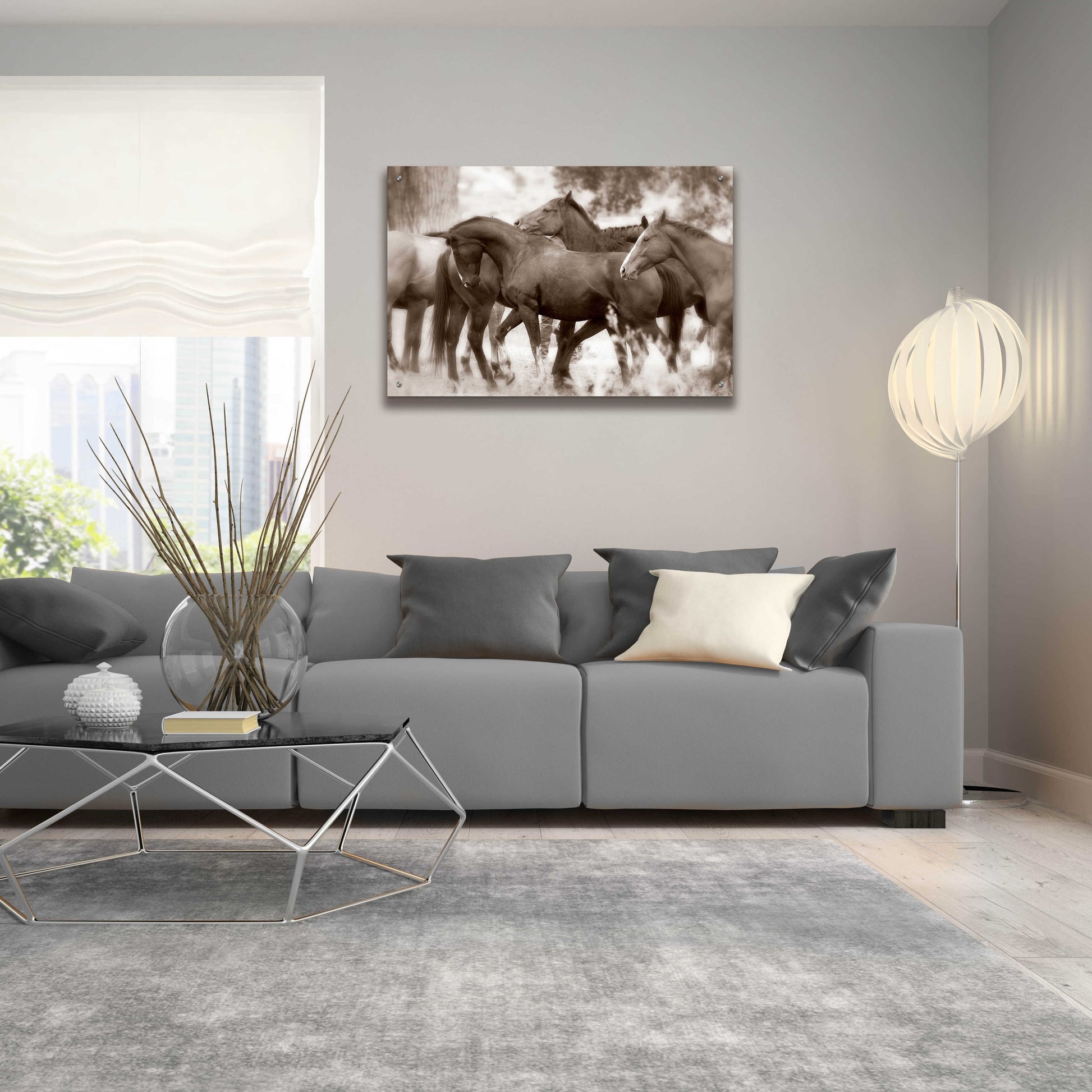 Epic Art 'The Herd' by Lisa Dearing, Acrylic Glass Wall Art,36x24