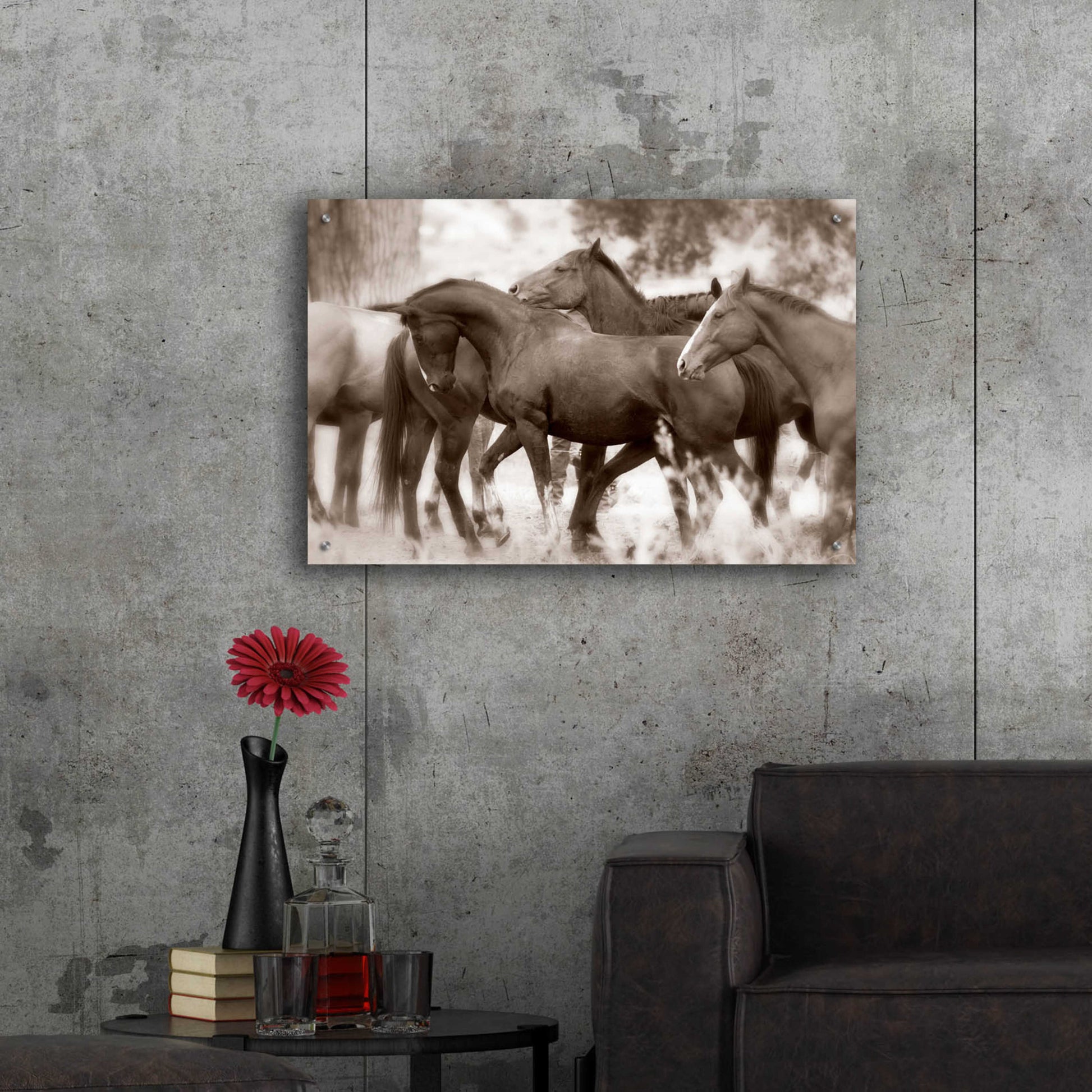 Epic Art 'The Herd' by Lisa Dearing, Acrylic Glass Wall Art,36x24