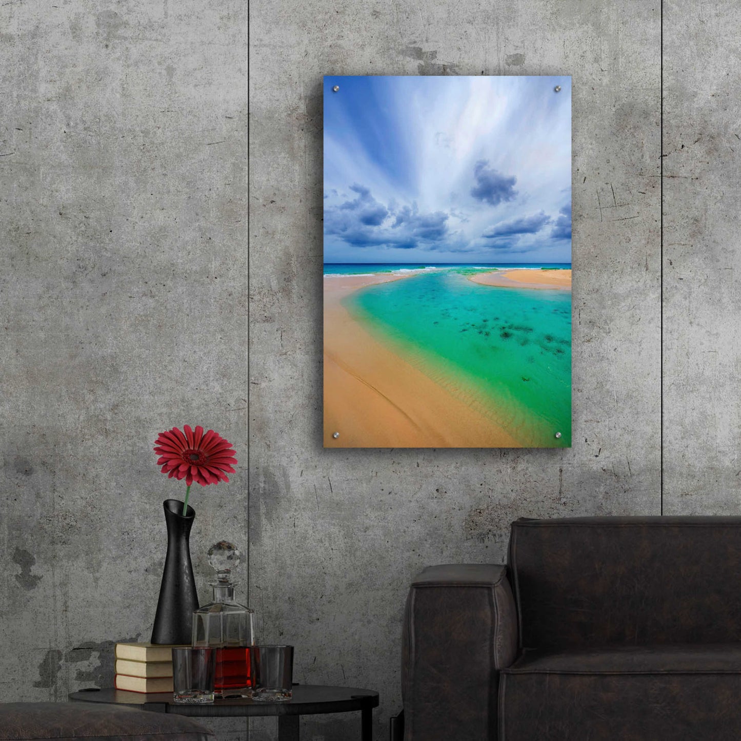 Epic Art 'Emerald Dreams' by Lizzy Davis, Acrylic Glass Wall Art,24x36