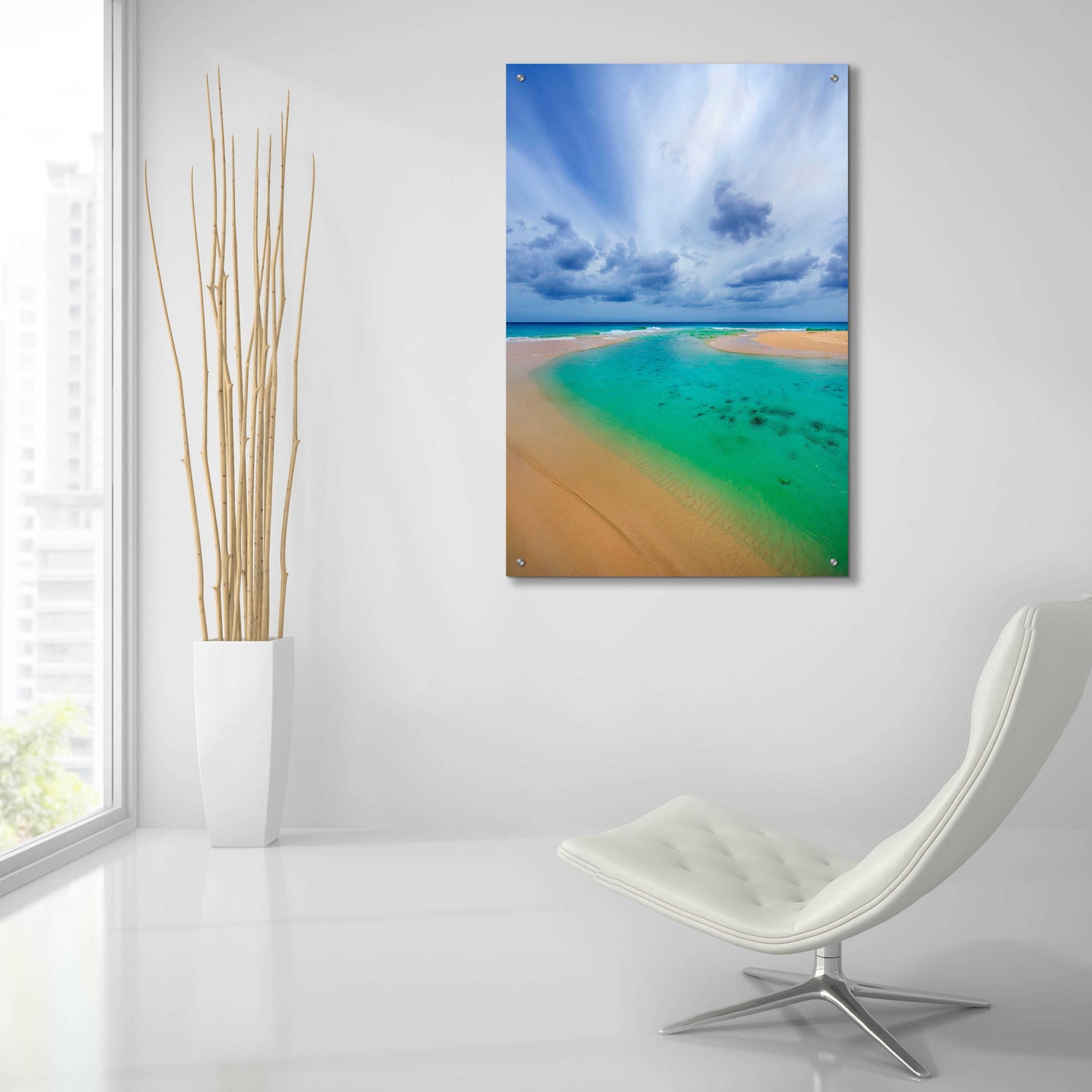 Epic Art 'Emerald Dreams' by Lizzy Davis, Acrylic Glass Wall Art,24x36