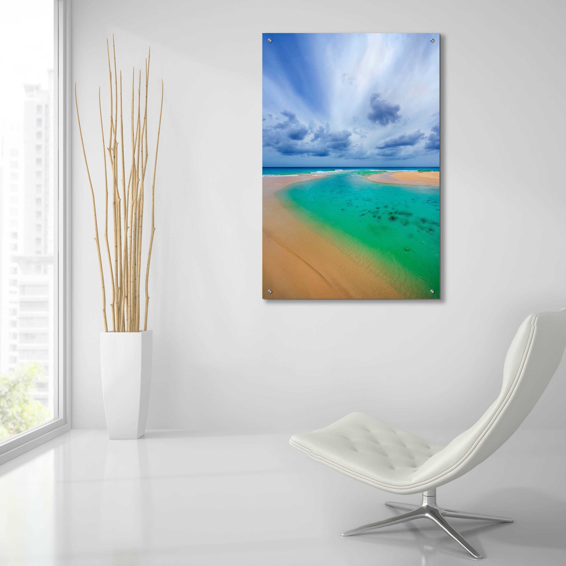 Epic Art 'Emerald Dreams' by Lizzy Davis, Acrylic Glass Wall Art,24x36