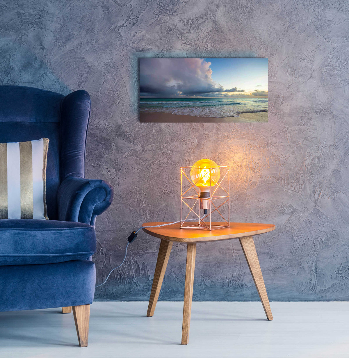 Epic Art 'First Sunset in Paradise' by Lizzy Davis, Acrylic Glass Wall Art,24x12