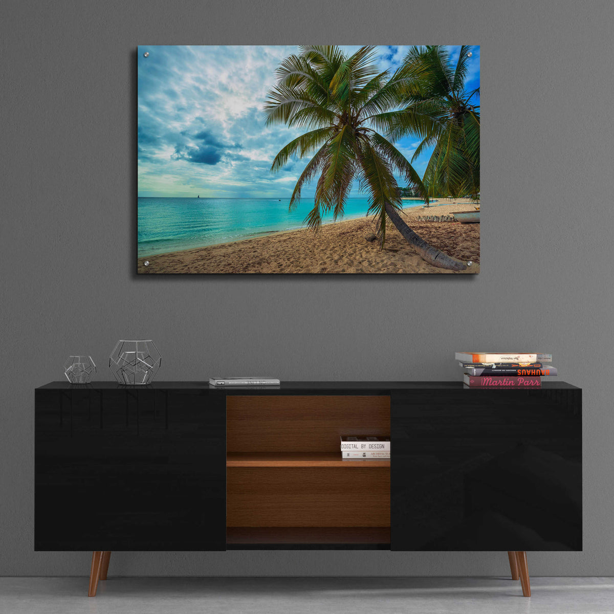 Epic Art 'Palm Tree Dreams' by Lizzy Davis, Acrylic Glass Wall Art,36x24