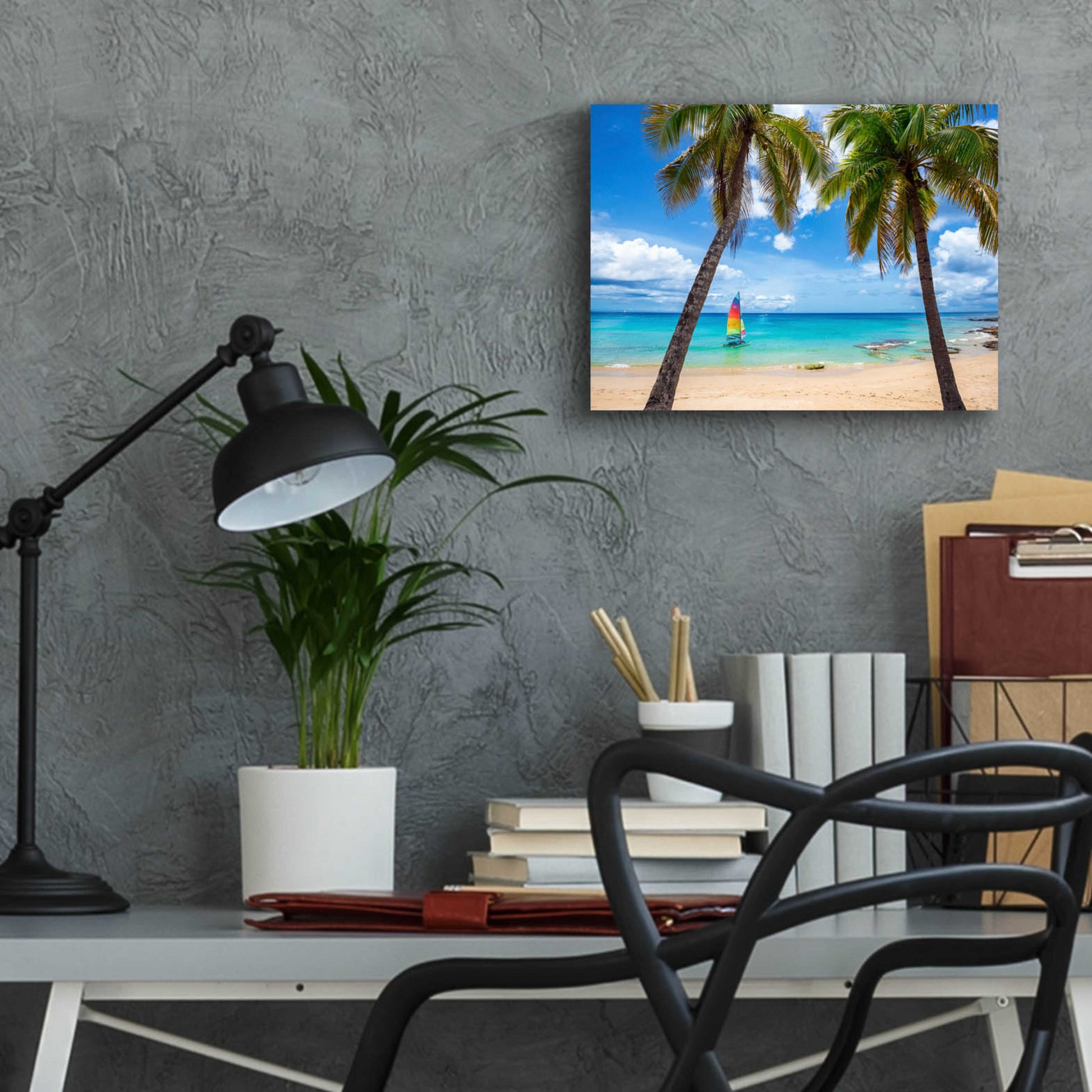 Epic Art 'Postcard From Paradise' by Lizzy Davis, Acrylic Glass Wall Art,16x12