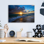Epic Art 'Sunrise Over Miami Beach' by Lizzy Davis, Acrylic Glass Wall Art,16x12