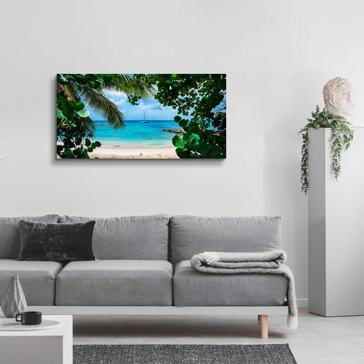 Epic Art 'Window to Paradise' by Lizzy Davis, Acrylic Glass Wall Art,48x24