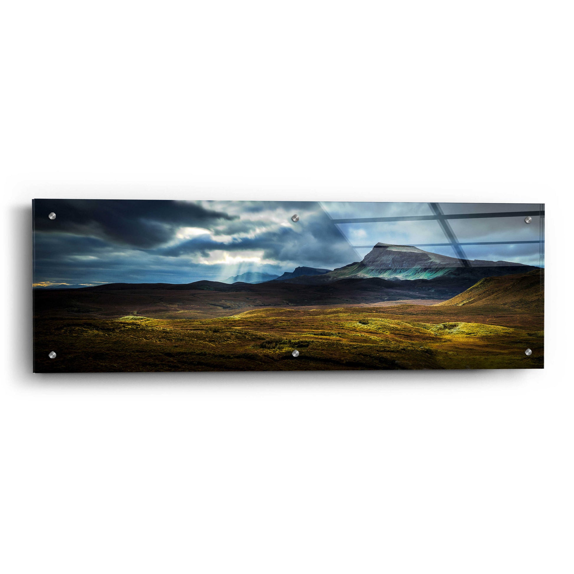 Epic Art 'Quiraing Lightpools' by Lynne Douglas, Acrylic Glass Wall Art,36x12