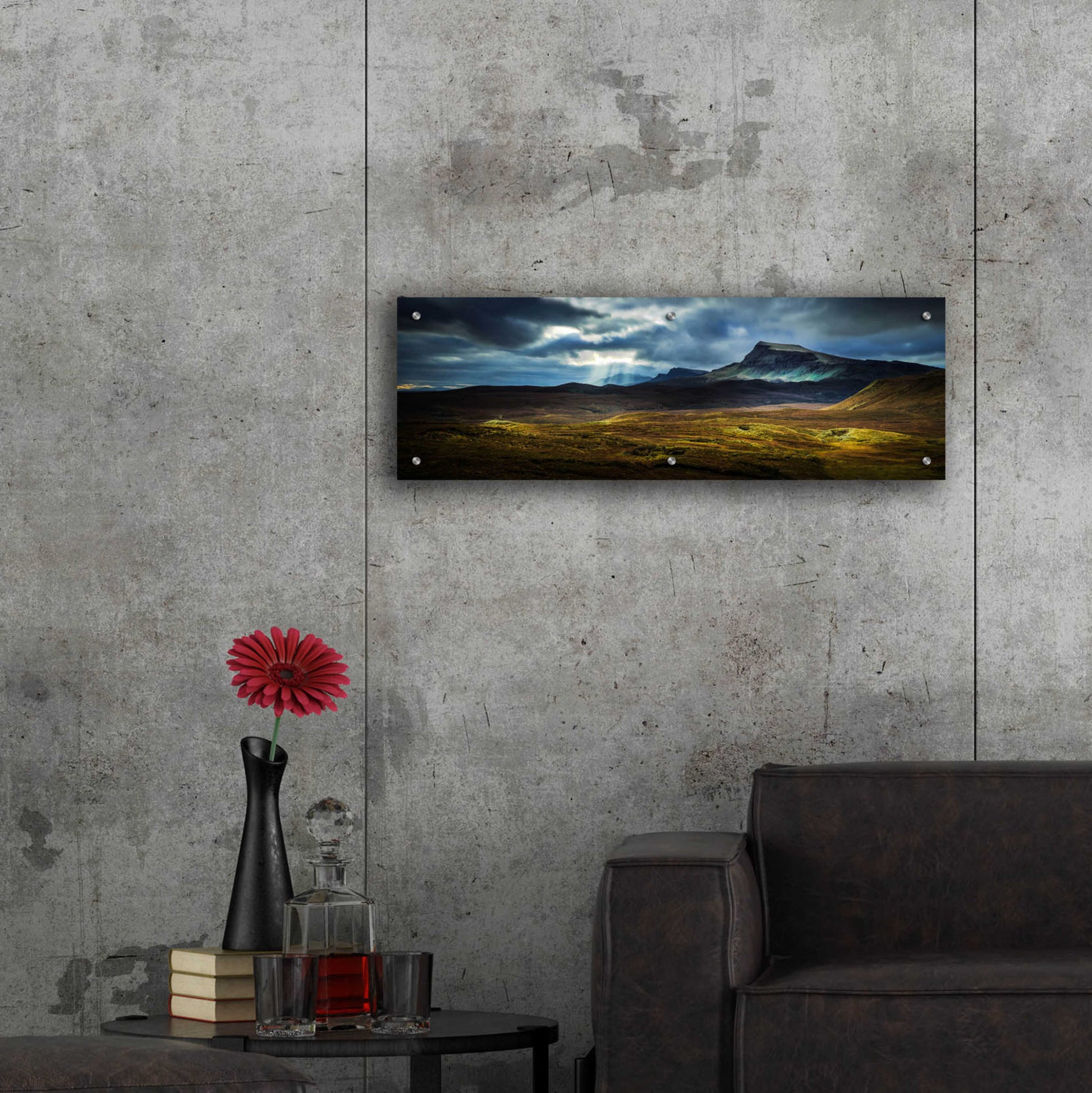 Epic Art 'Quiraing Lightpools' by Lynne Douglas, Acrylic Glass Wall Art,36x12