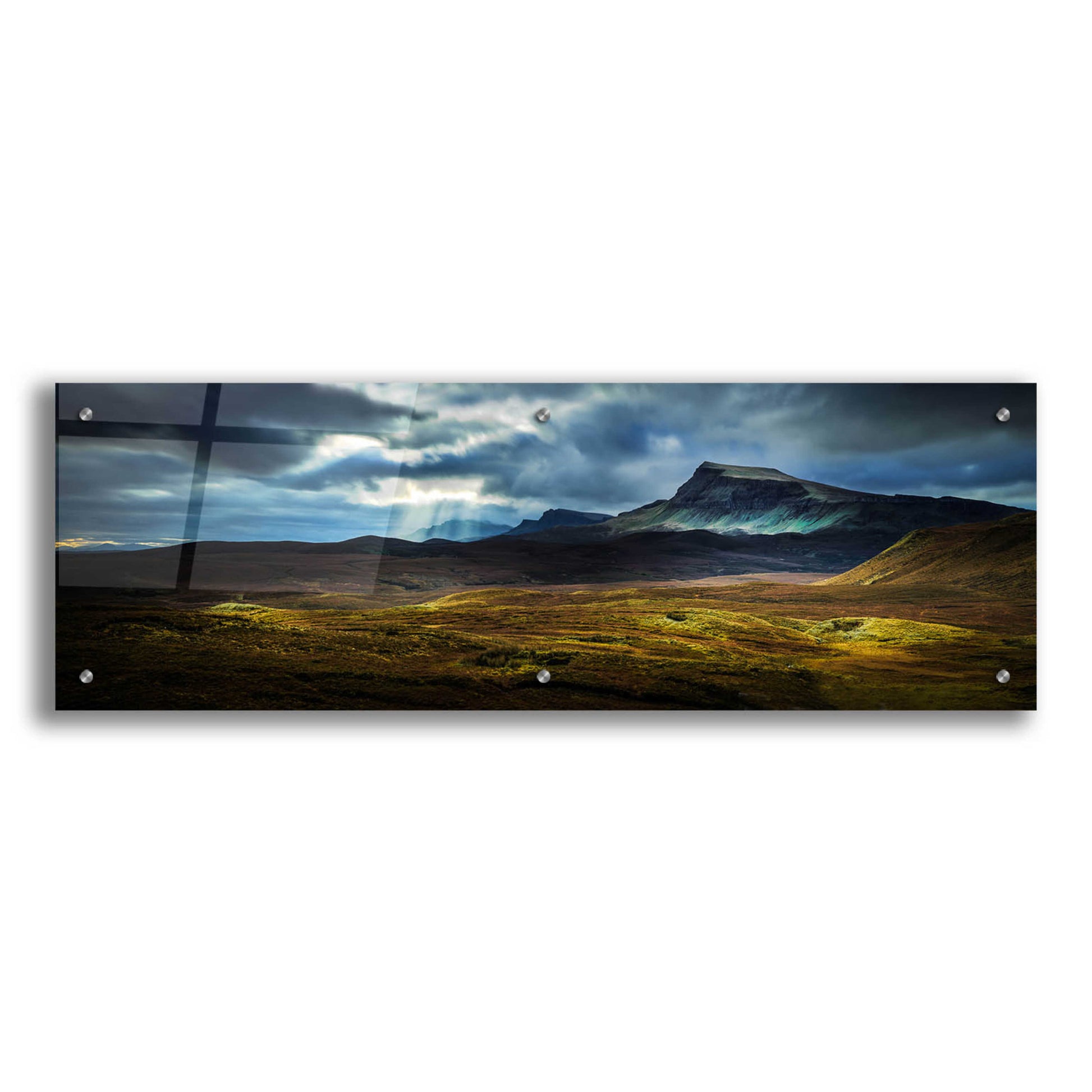 Epic Art 'Quiraing Lightpools' by Lynne Douglas, Acrylic Glass Wall Art,36x12