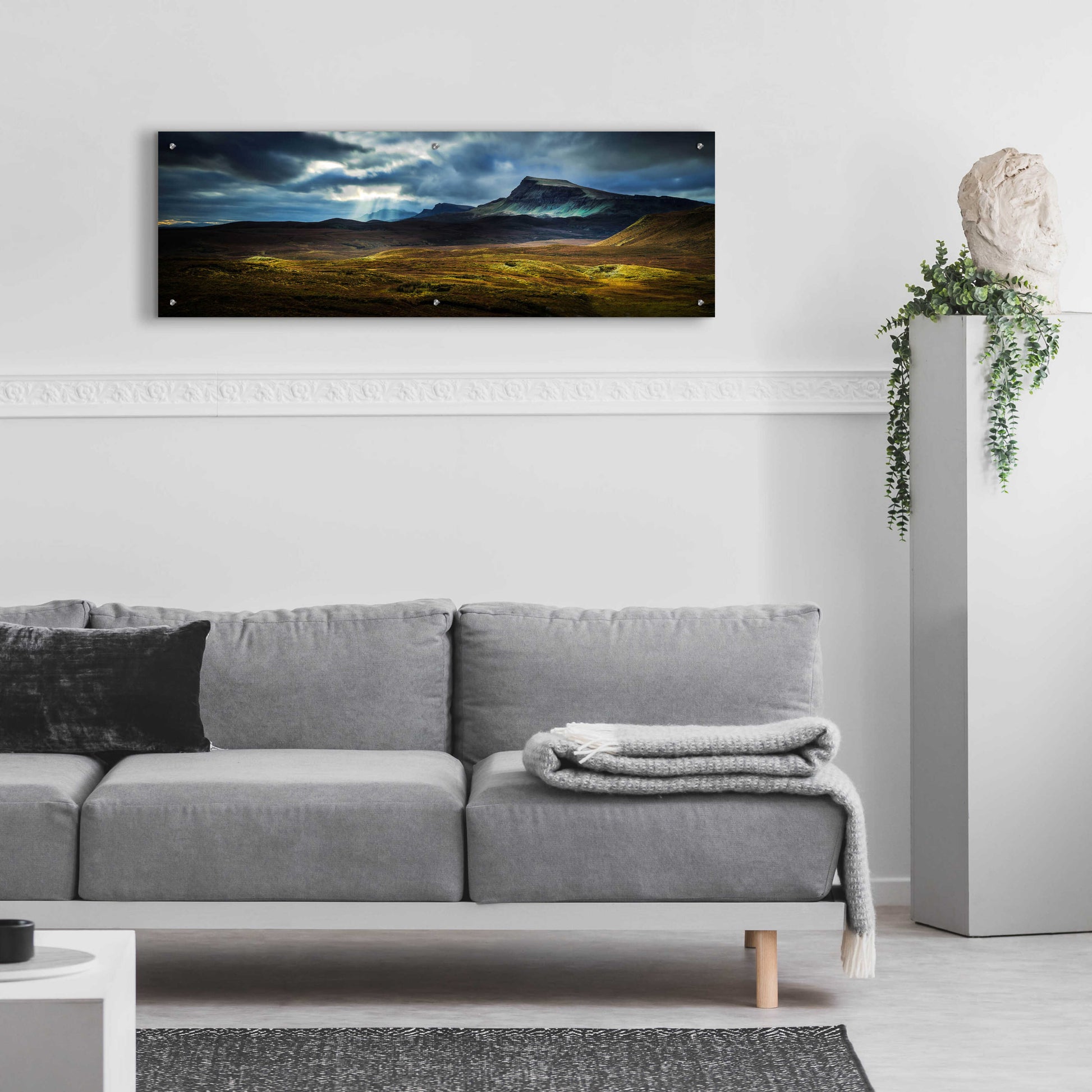 Epic Art 'Quiraing Lightpools' by Lynne Douglas, Acrylic Glass Wall Art,48x16