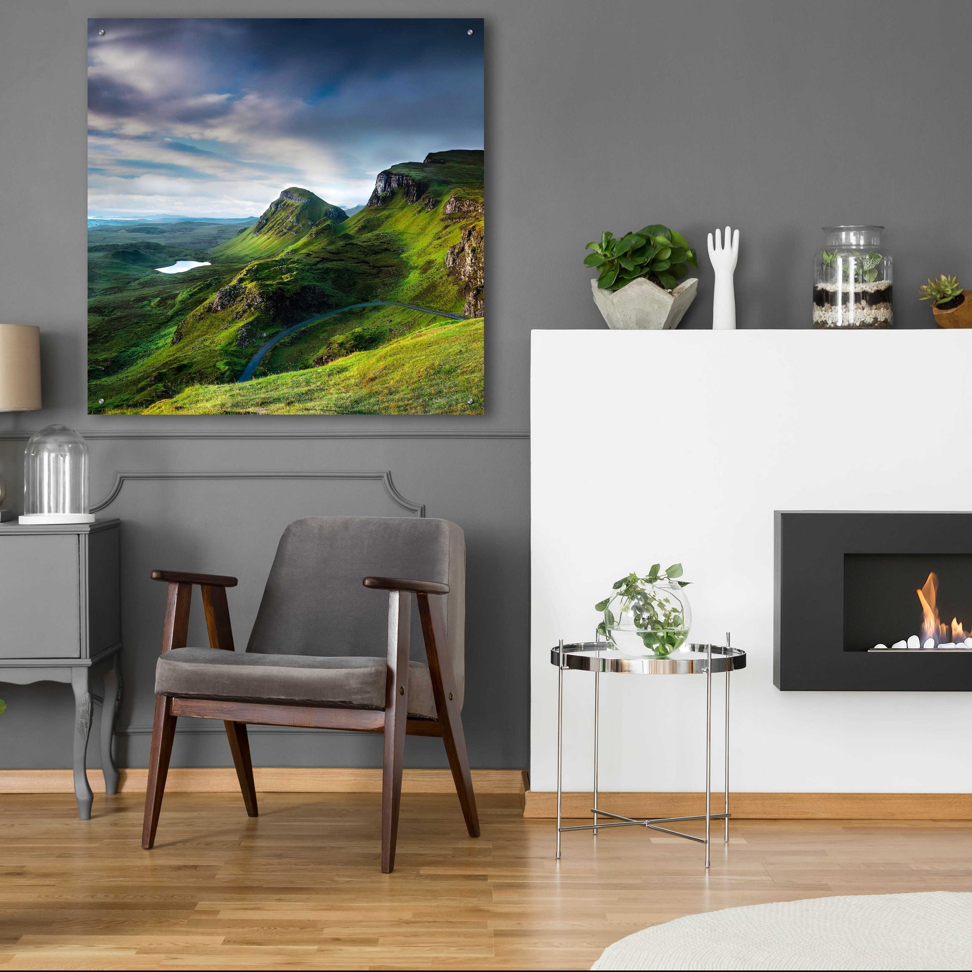 Epic Art 'Summer on the Quiraing' by Lynne Douglas, Acrylic Glass Wall Art,36x36