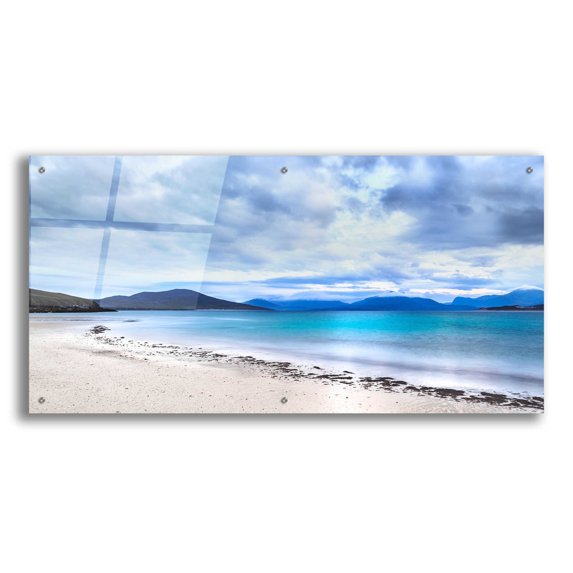 Epic Art 'Taransay Teal' by Lynne Douglas, Acrylic Glass Wall Art,48x24