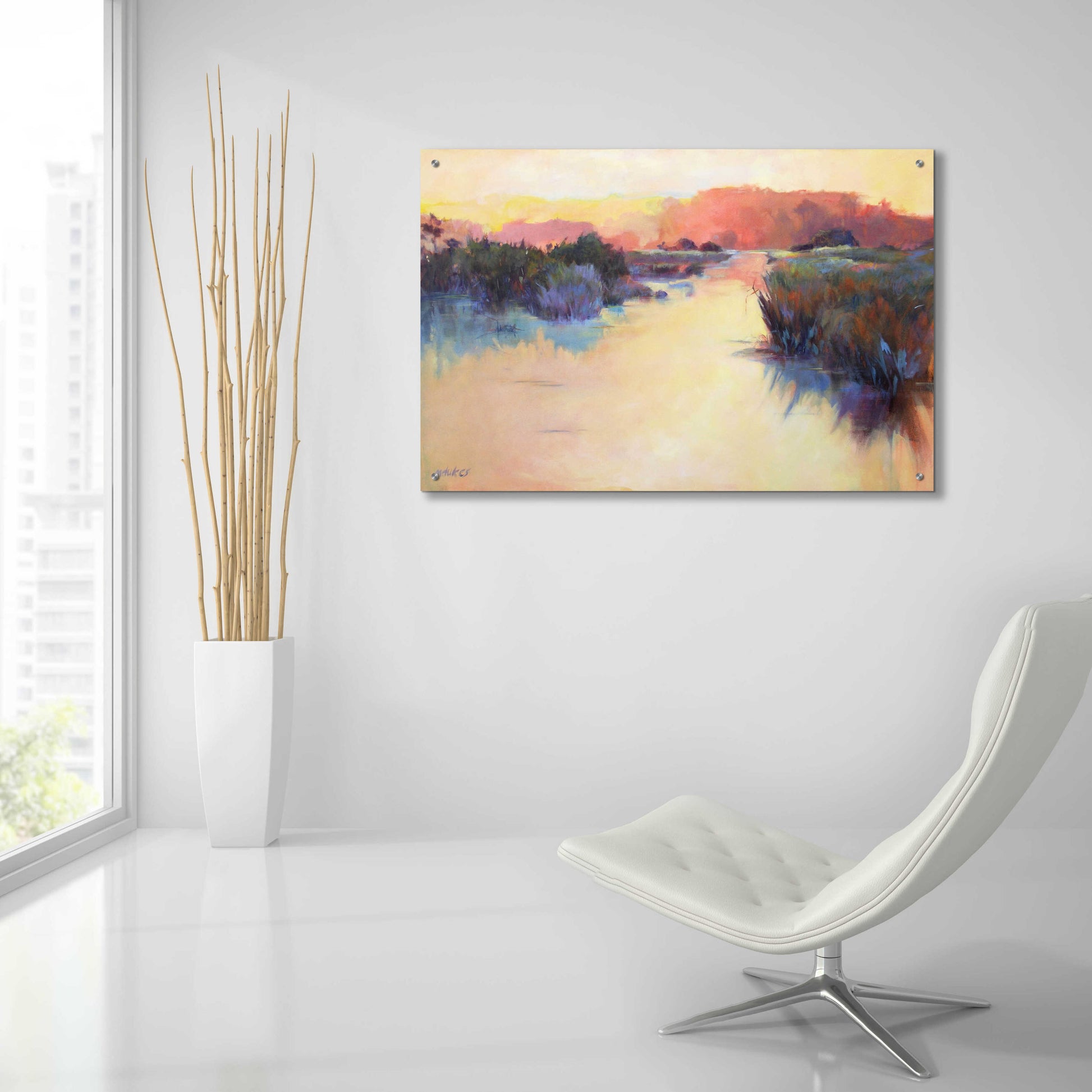 Epic Art 'A Warm Resonance' by Madeline Dukes, Acrylic Glass Wall Art,36x24