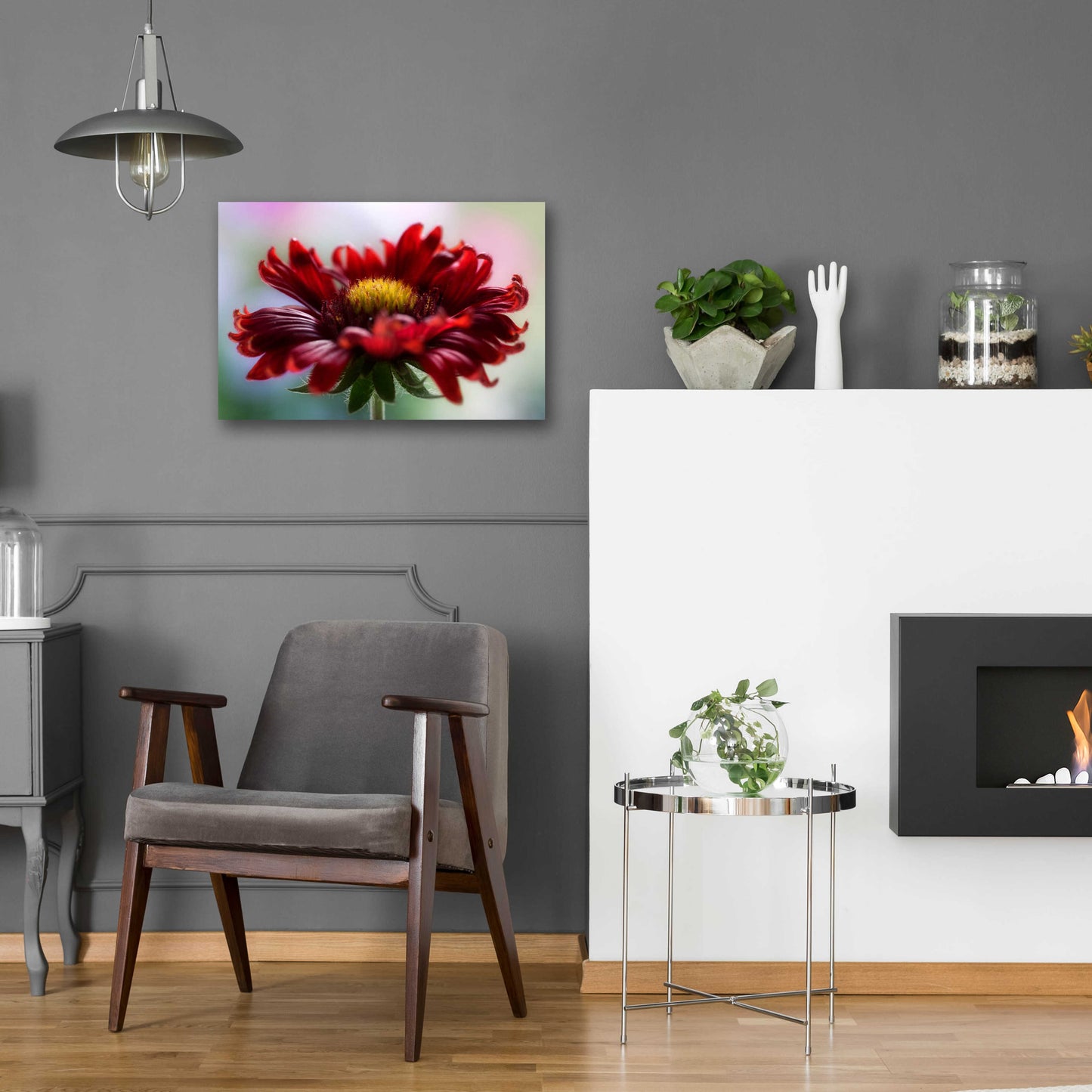 Epic Art 'Flame' by Mandy Disher, Acrylic Glass Wall Art,24x16