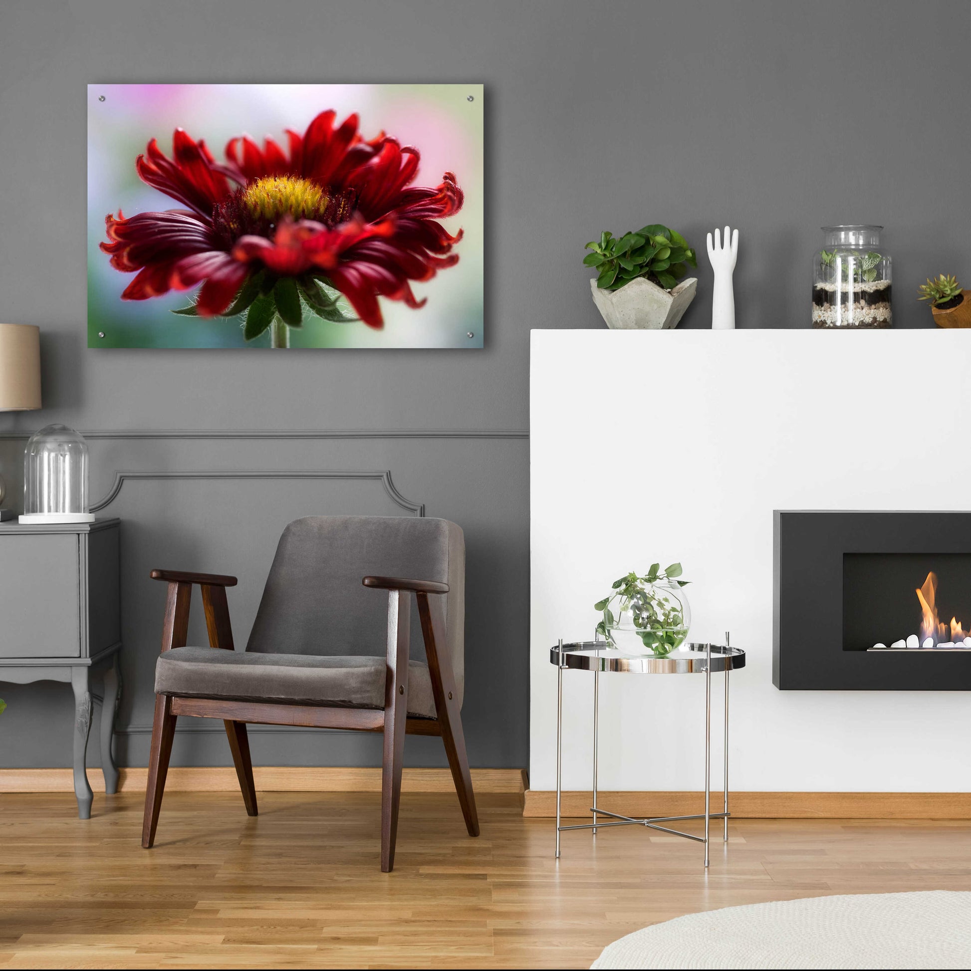 Epic Art 'Flame' by Mandy Disher, Acrylic Glass Wall Art,36x24