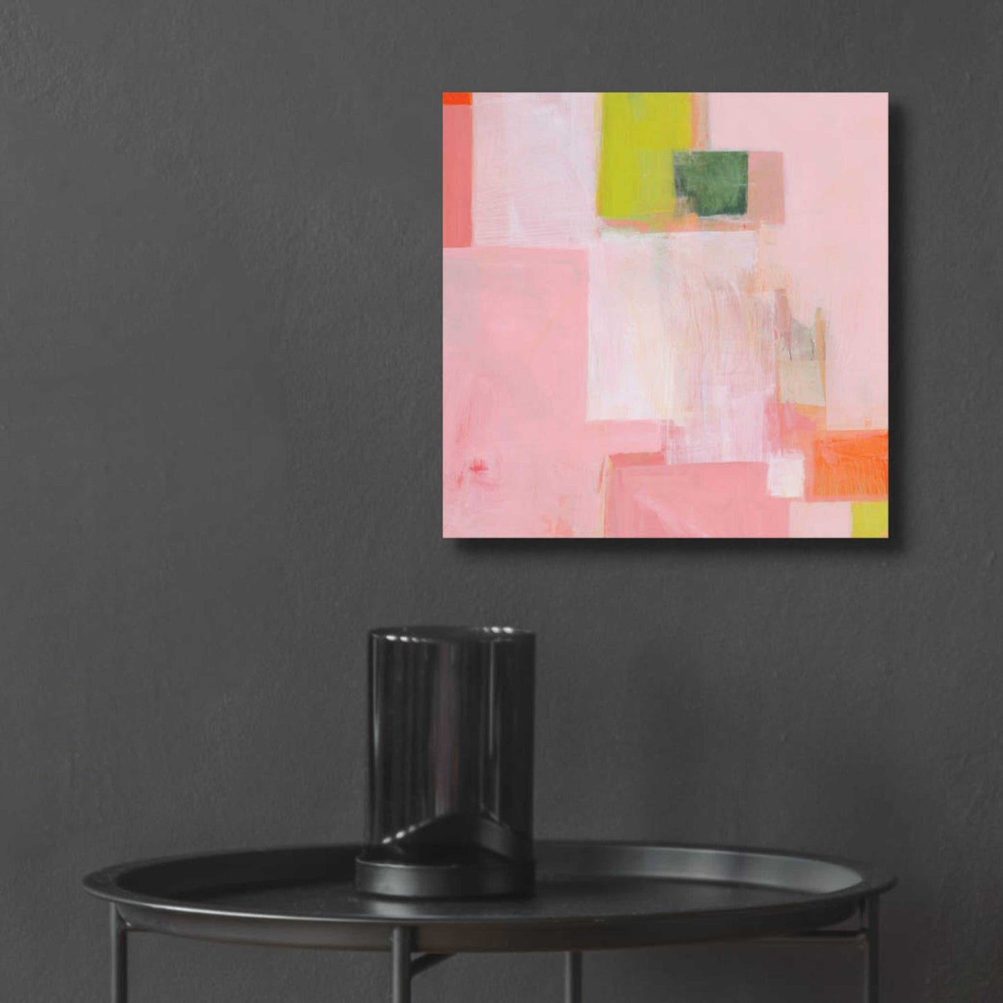 Epic Art 'Pink Squares' by Melissa Donoho, Acrylic Glass Wall Art,12x12