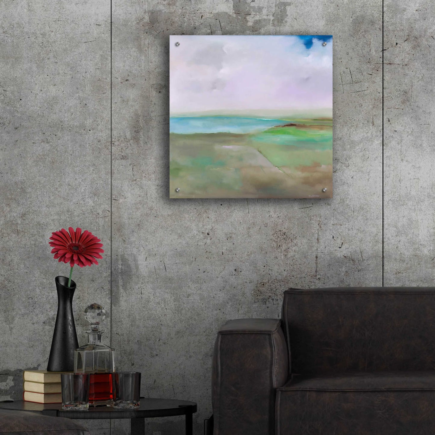 Epic Art 'Crossroads' by Michael A. Diliberto, Acrylic Glass Wall Art,24x24