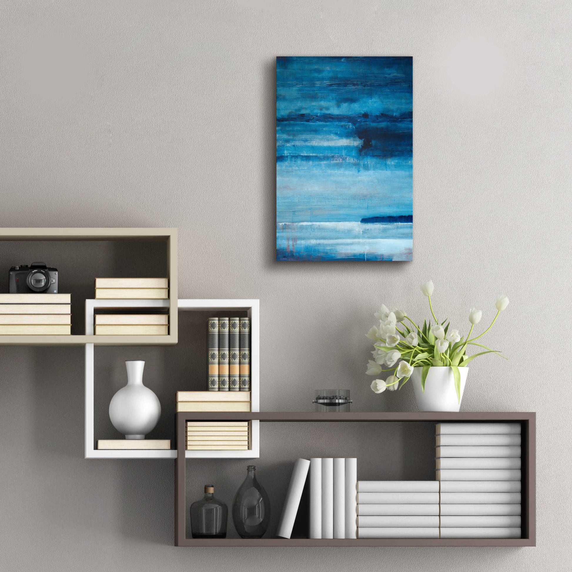 Epic Art 'Ocean Blue' by Michael A. Diliberto, Acrylic Glass Wall Art,16x24