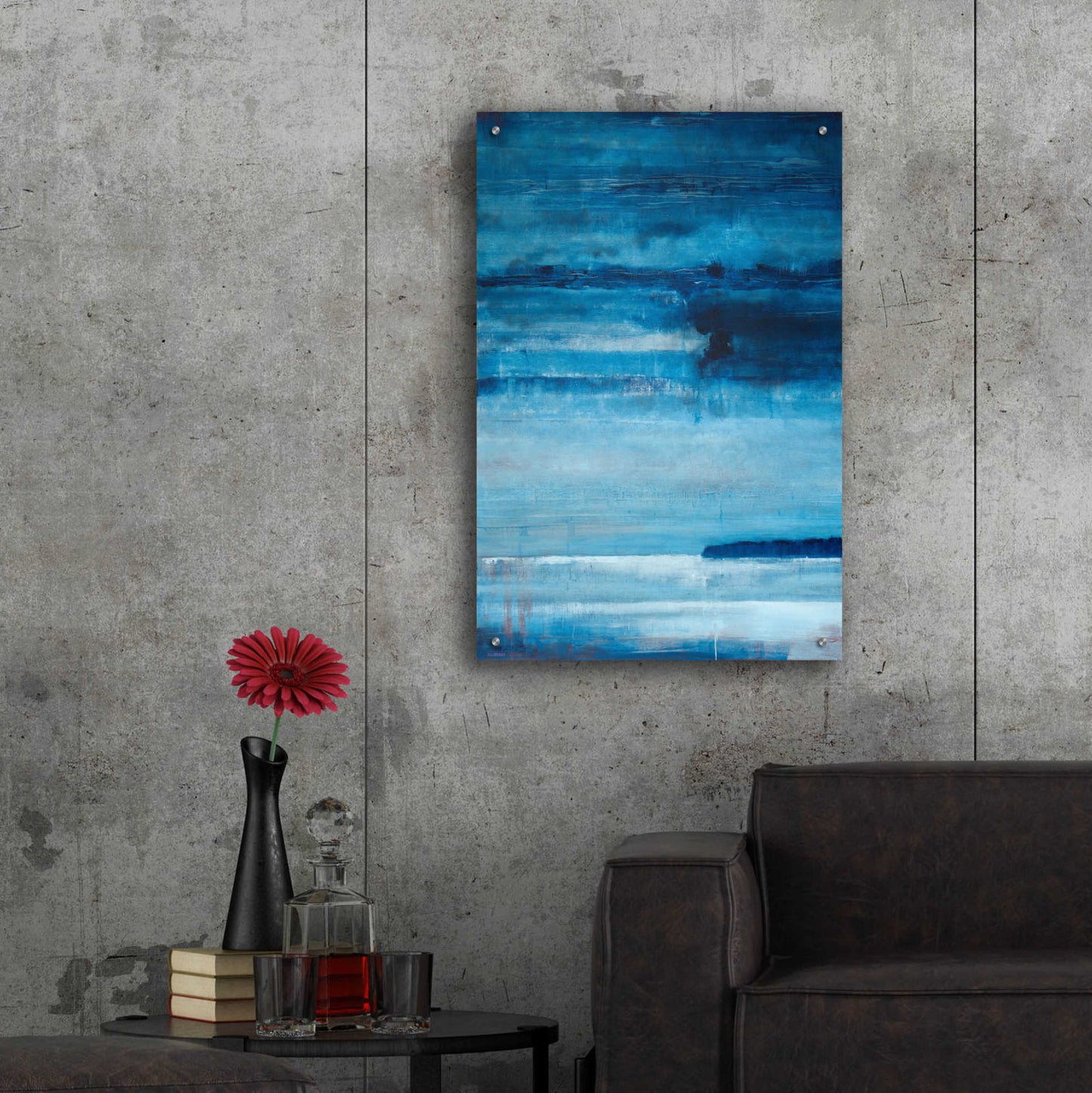 Epic Art 'Ocean Blue' by Michael A. Diliberto, Acrylic Glass Wall Art,24x36