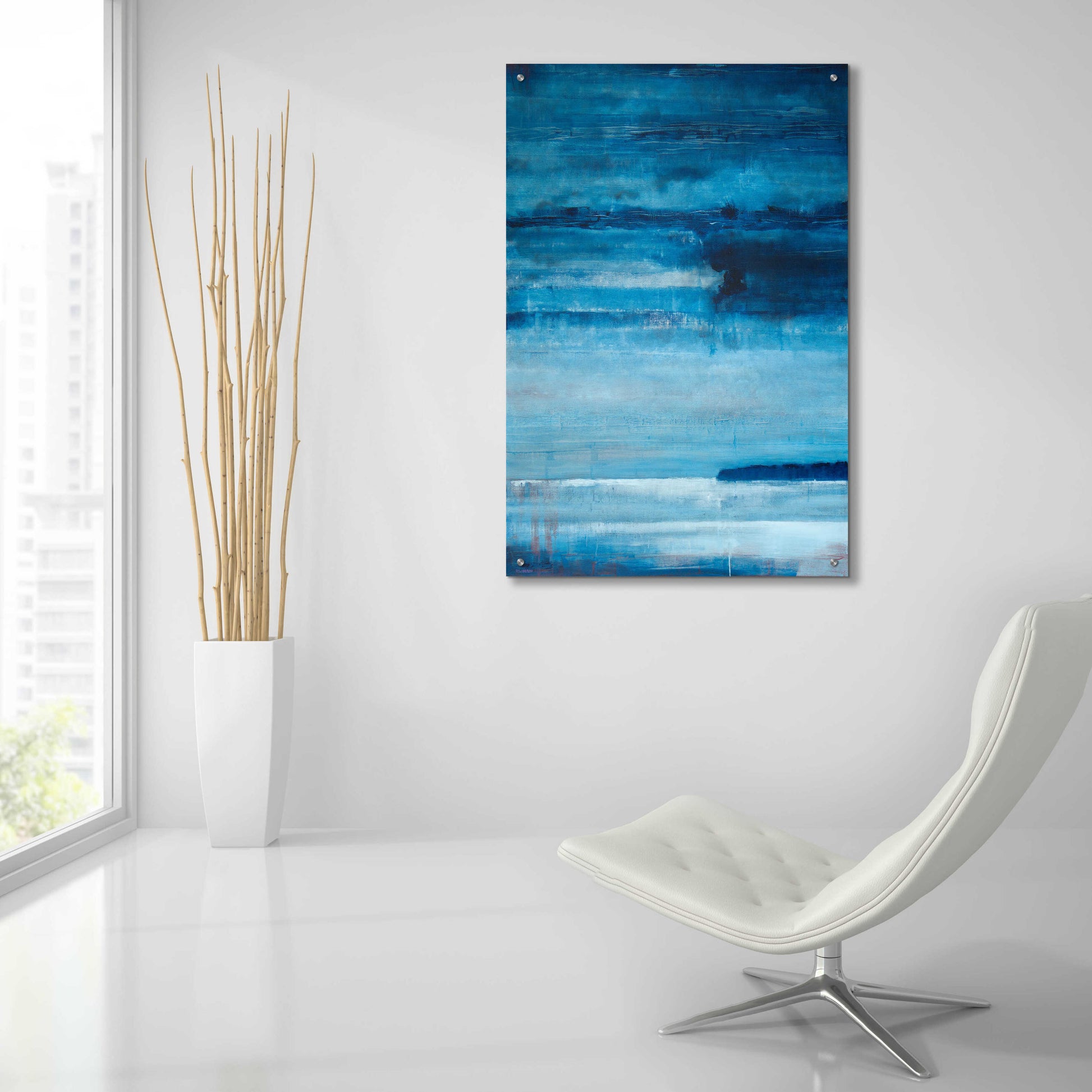 Epic Art 'Ocean Blue' by Michael A. Diliberto, Acrylic Glass Wall Art,24x36