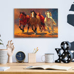 Epic Art 'Hoofbeats and Heartbeats' by Nancy Davidson, Acrylic Glass Wall Art,16x12