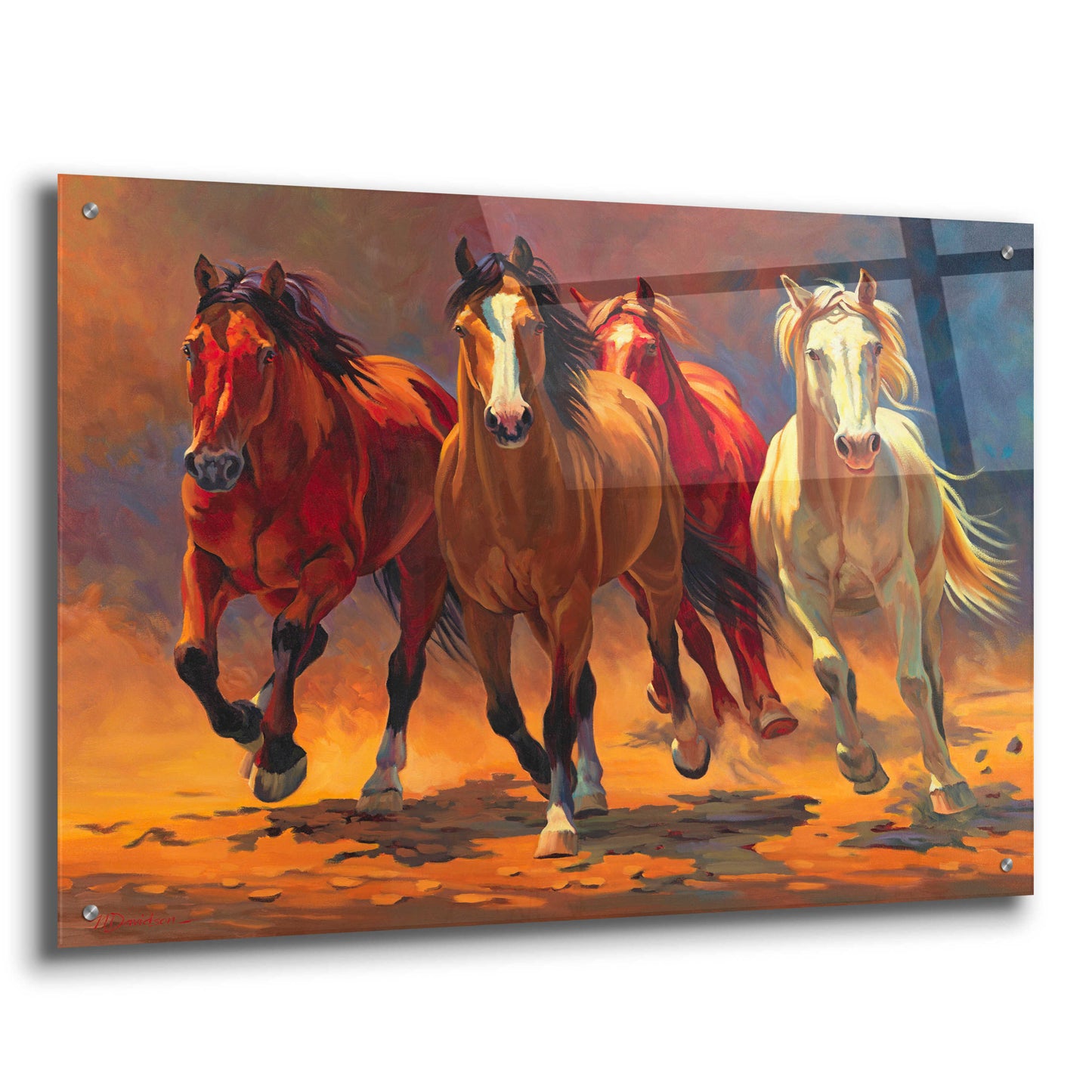 Epic Art 'Hoofbeats and Heartbeats' by Nancy Davidson, Acrylic Glass Wall Art,36x24