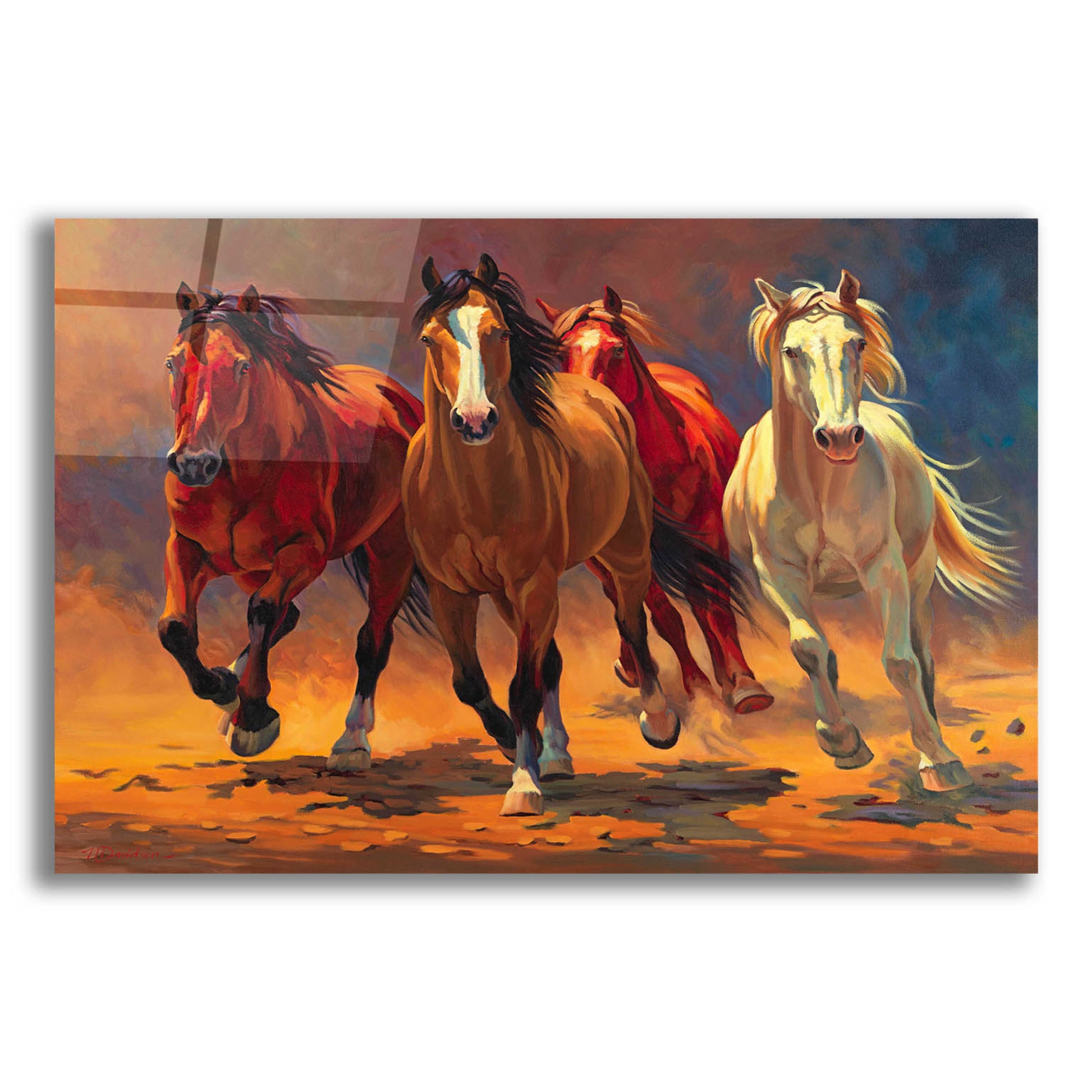 Epic Art 'Hoofbeats and Heartbeats' by Nancy Davidson, Acrylic Glass Wall Art