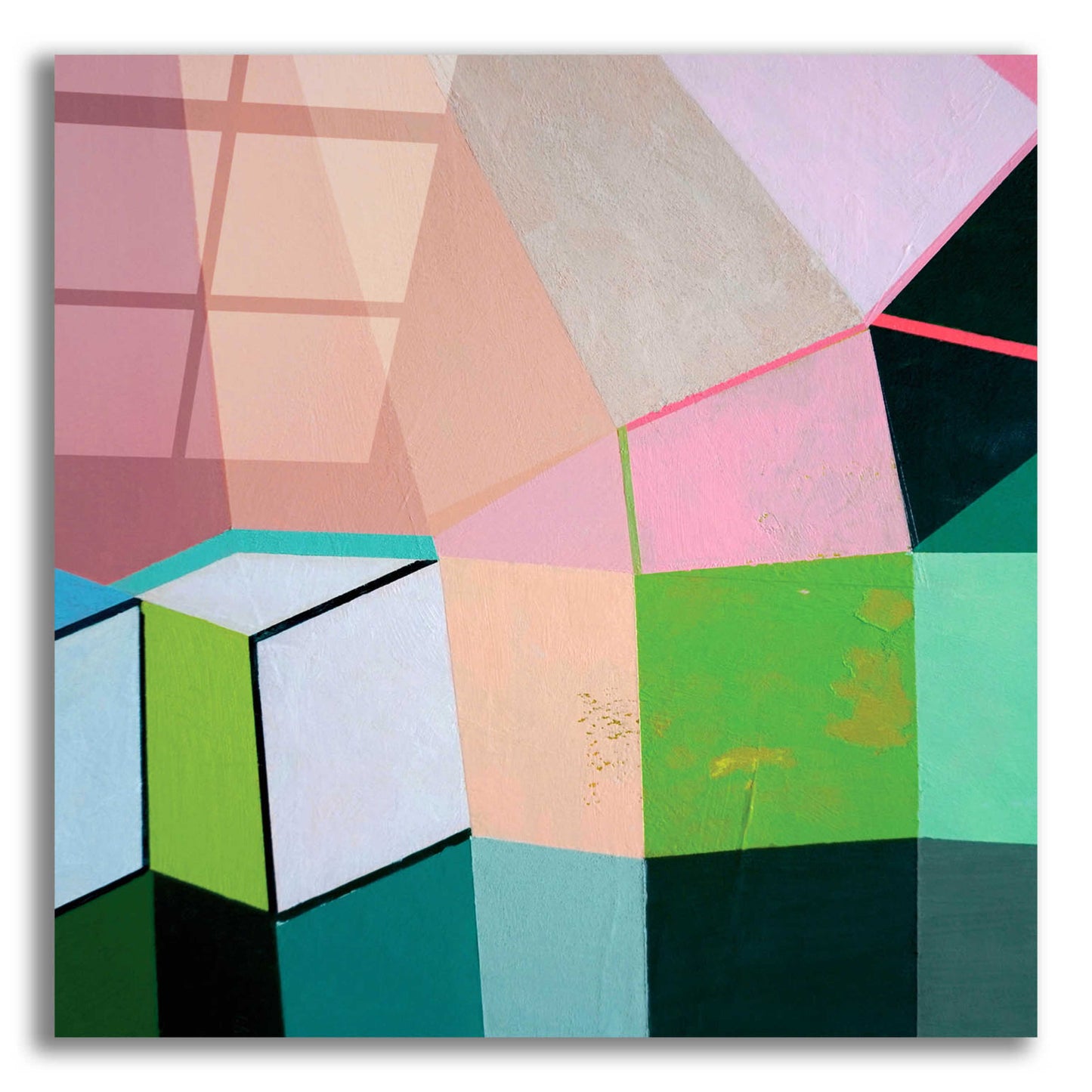 Epic Art 'Angles No. 1' by Naomi Taitz Duffy, Acrylic Glass Wall Art,12x12