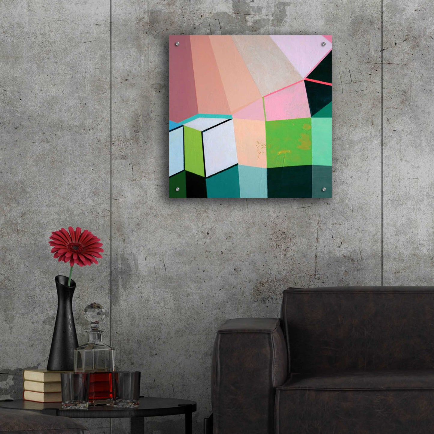 Epic Art 'Angles No. 1' by Naomi Taitz Duffy, Acrylic Glass Wall Art,24x24