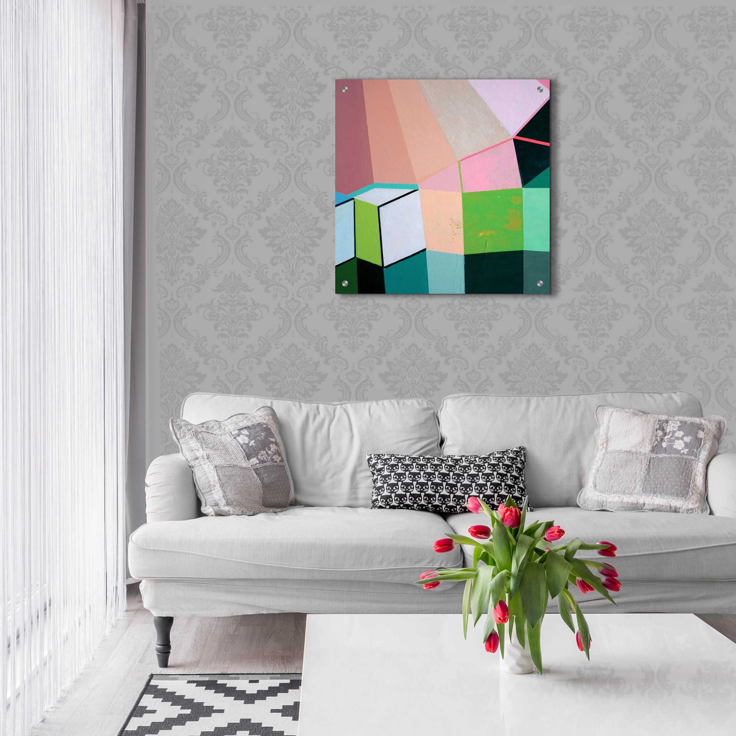 Epic Art 'Angles No. 1' by Naomi Taitz Duffy, Acrylic Glass Wall Art,24x24