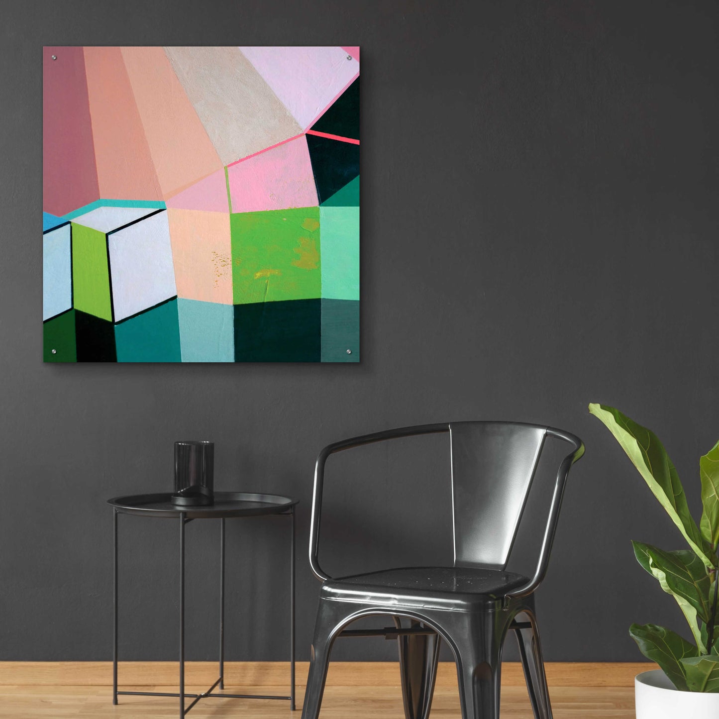 Epic Art 'Angles No. 1' by Naomi Taitz Duffy, Acrylic Glass Wall Art,36x36