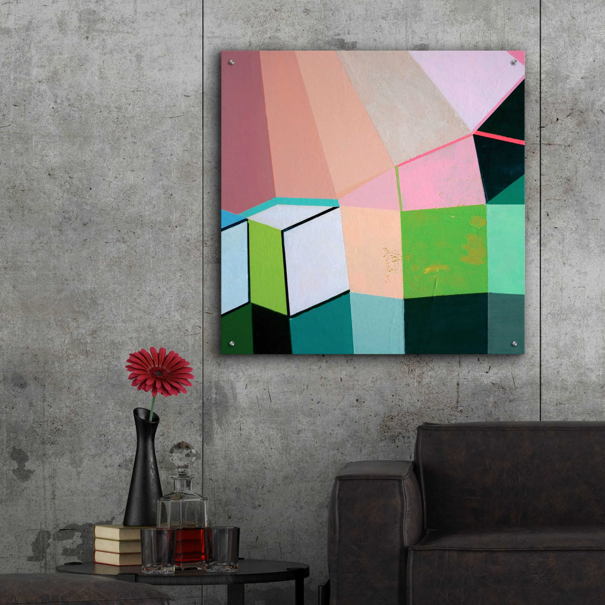 Epic Art 'Angles No. 1' by Naomi Taitz Duffy, Acrylic Glass Wall Art,36x36