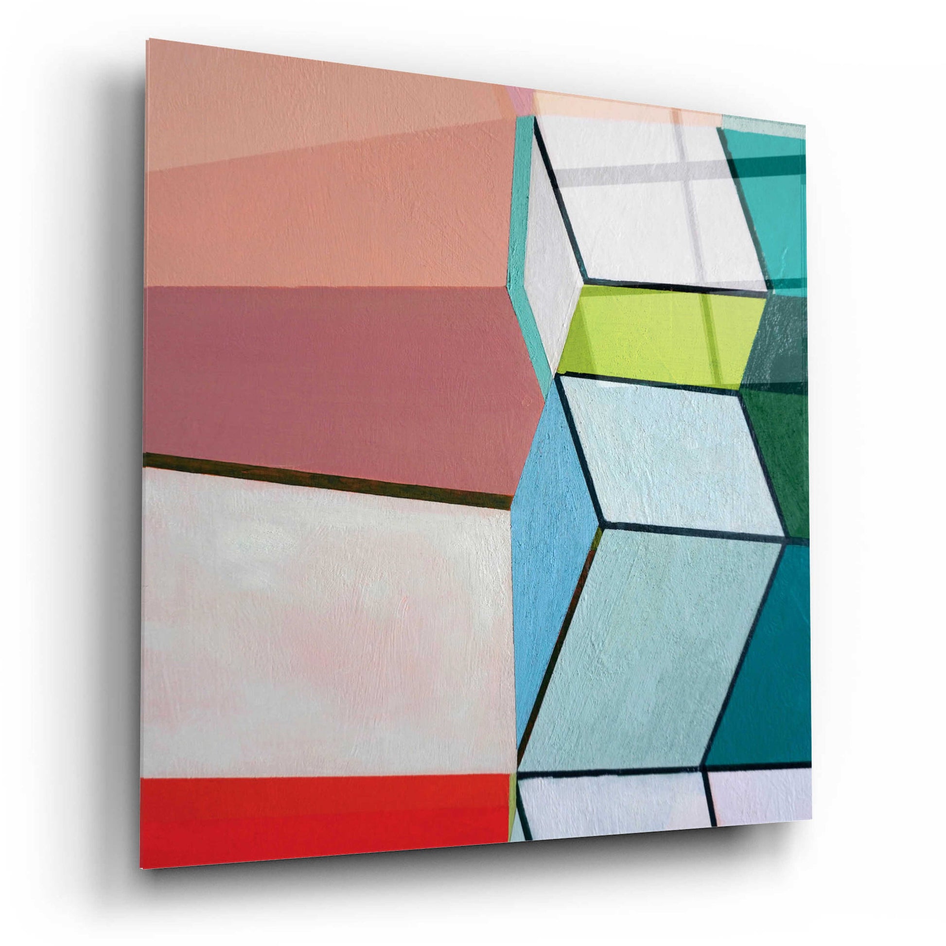 Epic Art 'Angles No. 2' by Naomi Taitz Duffy, Acrylic Glass Wall Art,12x12