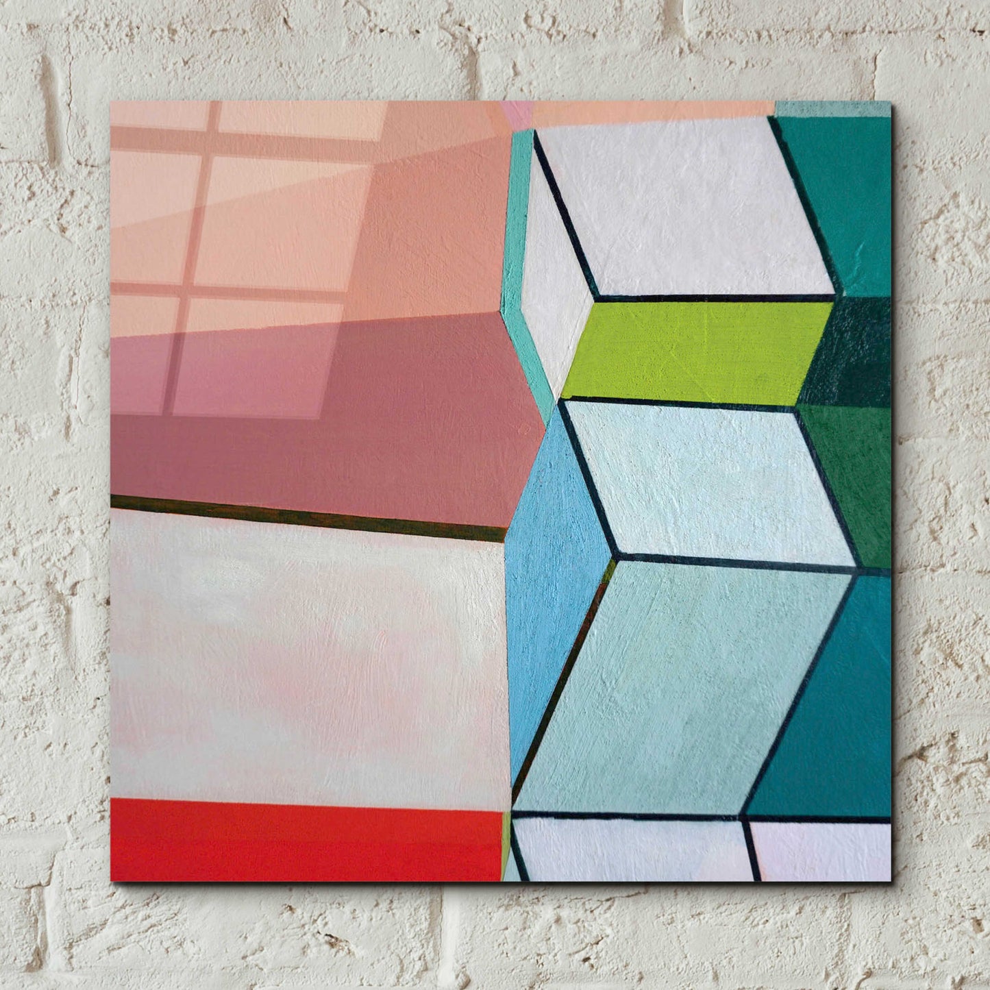 Epic Art 'Angles No. 2' by Naomi Taitz Duffy, Acrylic Glass Wall Art,12x12