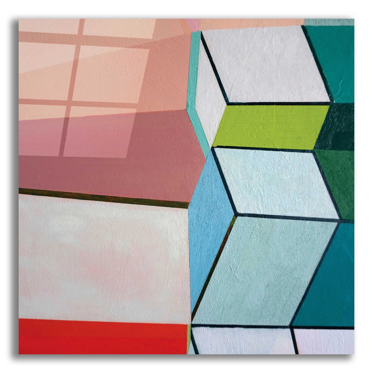 Epic Art 'Angles No. 2' by Naomi Taitz Duffy, Acrylic Glass Wall Art,12x12