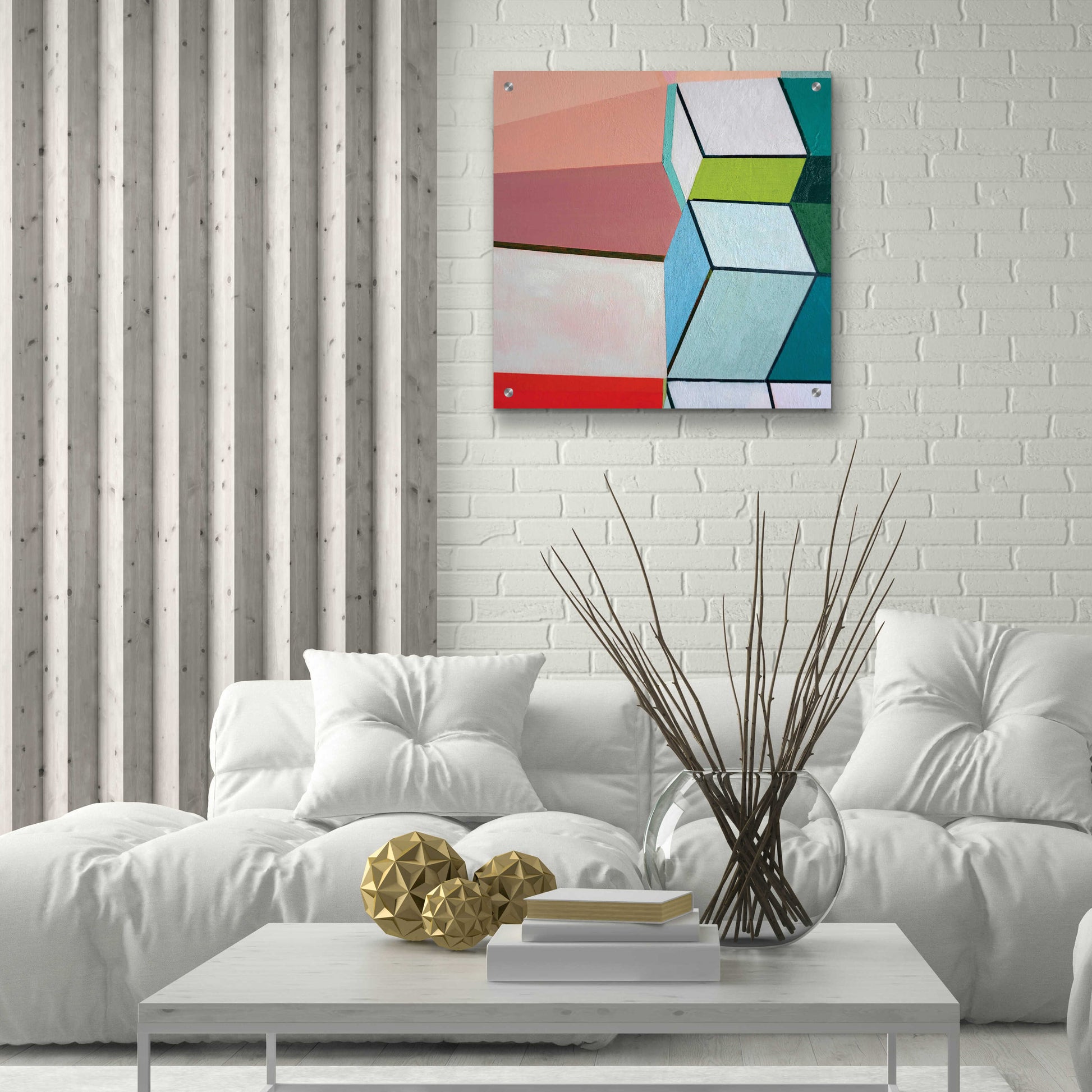 Epic Art 'Angles No. 2' by Naomi Taitz Duffy, Acrylic Glass Wall Art,24x24