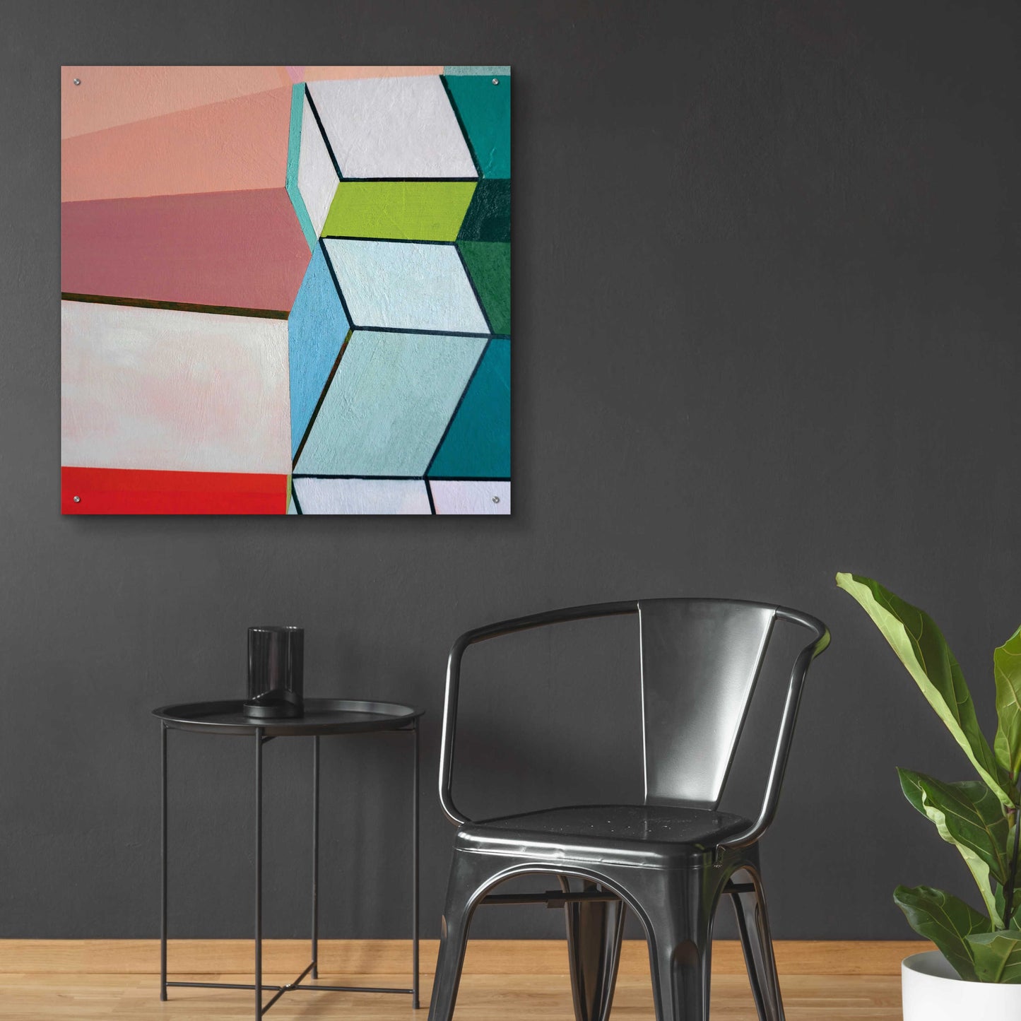 Epic Art 'Angles No. 2' by Naomi Taitz Duffy, Acrylic Glass Wall Art,36x36